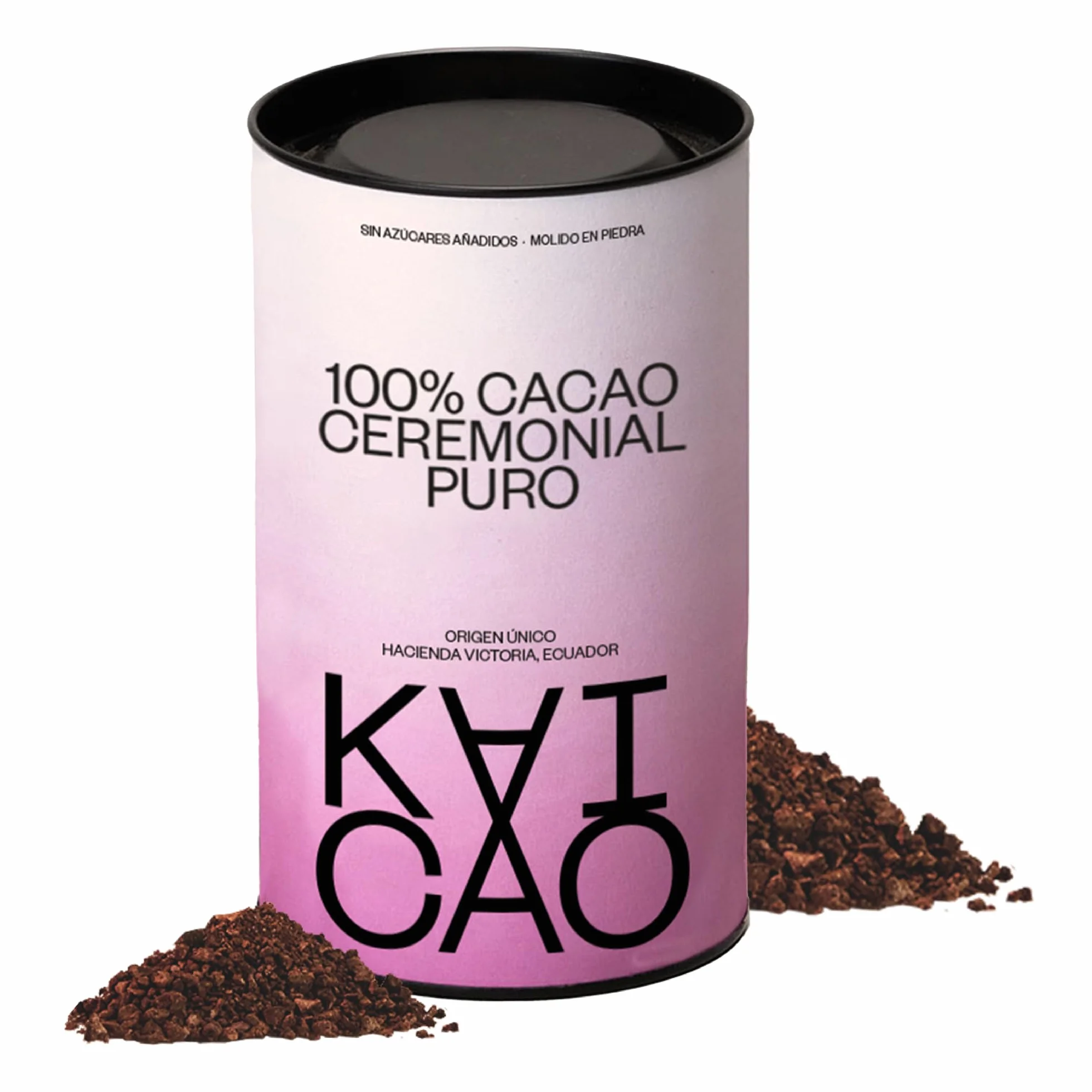 Kaicao Cacao Ceremonial - Cacao Puro Triturado en Polvo 200g - Sin Azúcar, Vegano, sin Gluten, Dieta Keto - Origen Hacienda Victoria, Ecuador