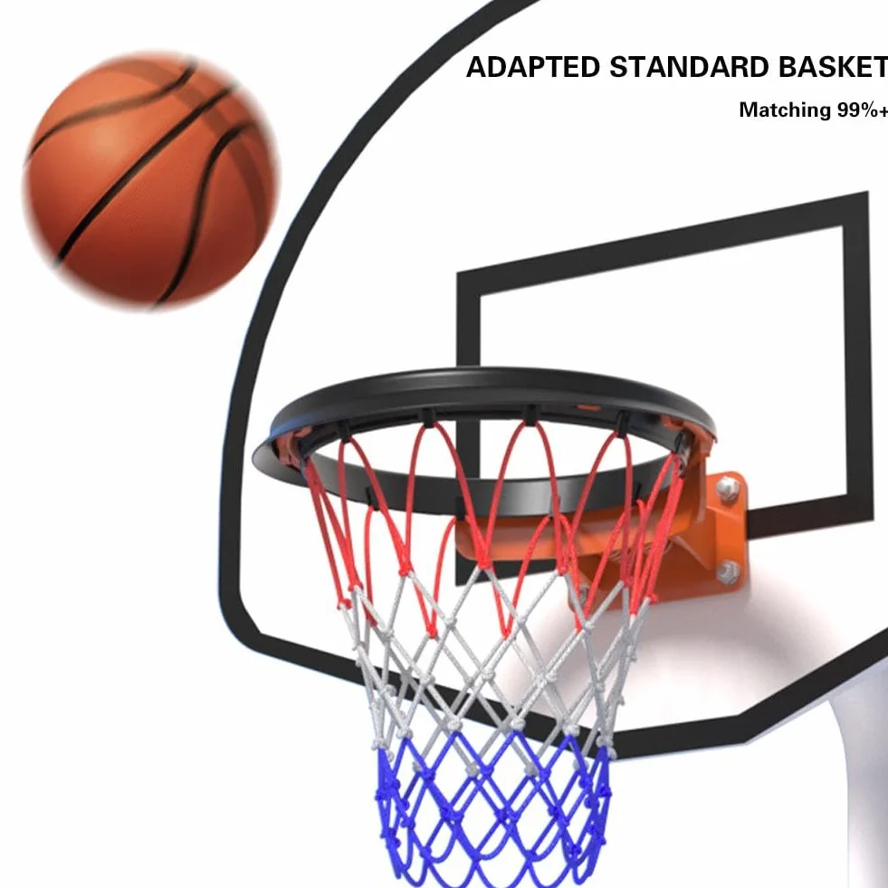 Red de baloncesto portátil desmontable de repuesto para aros sin borde ligera interiores exteriores