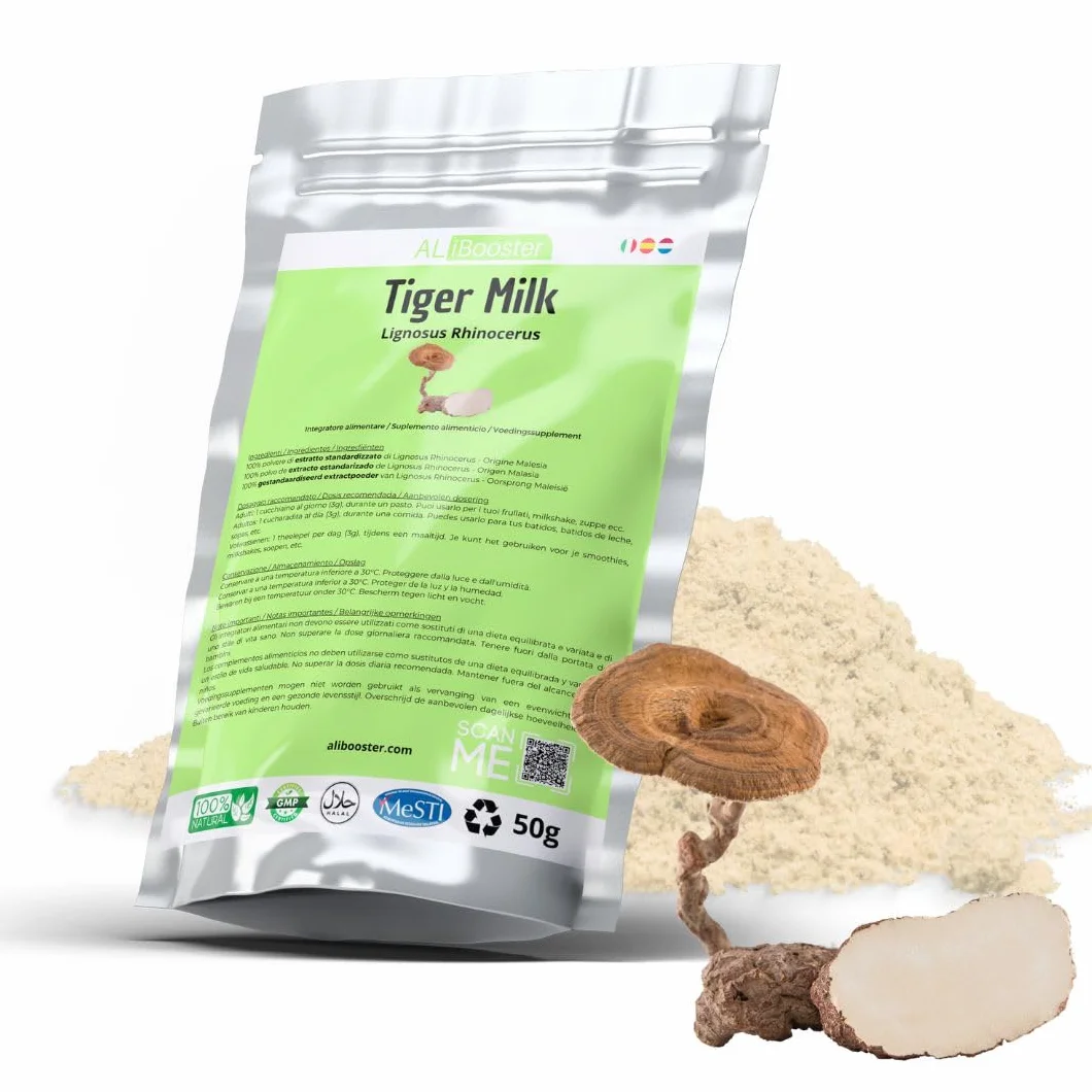 Polvo extracto puro estandarizado seta Lignosus Leche de tigre - Tiger Milk 50g
