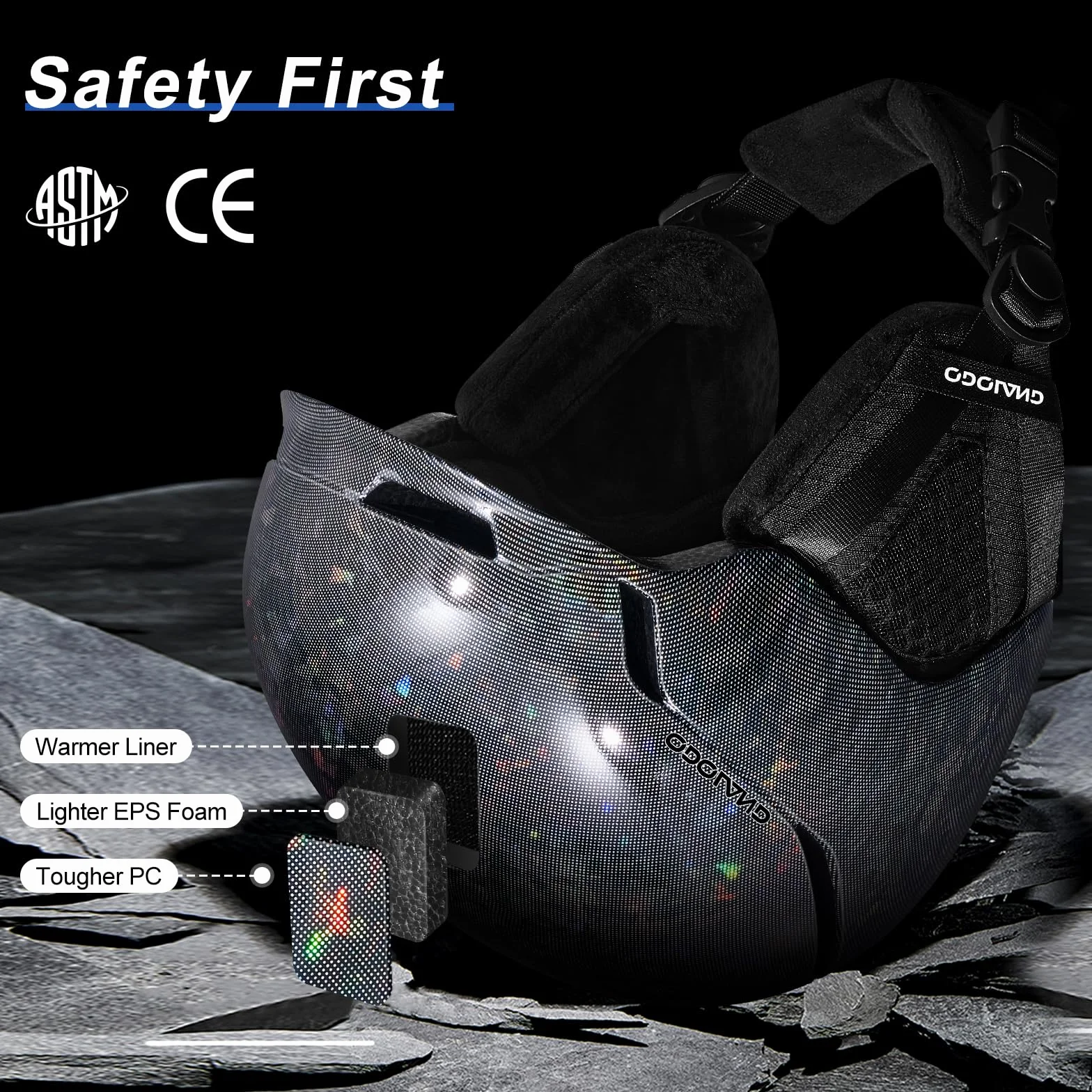 Odoland Casco de Esquí Ajustable con Excelente Ventilación para Hombres Mujeres y Jóvenes