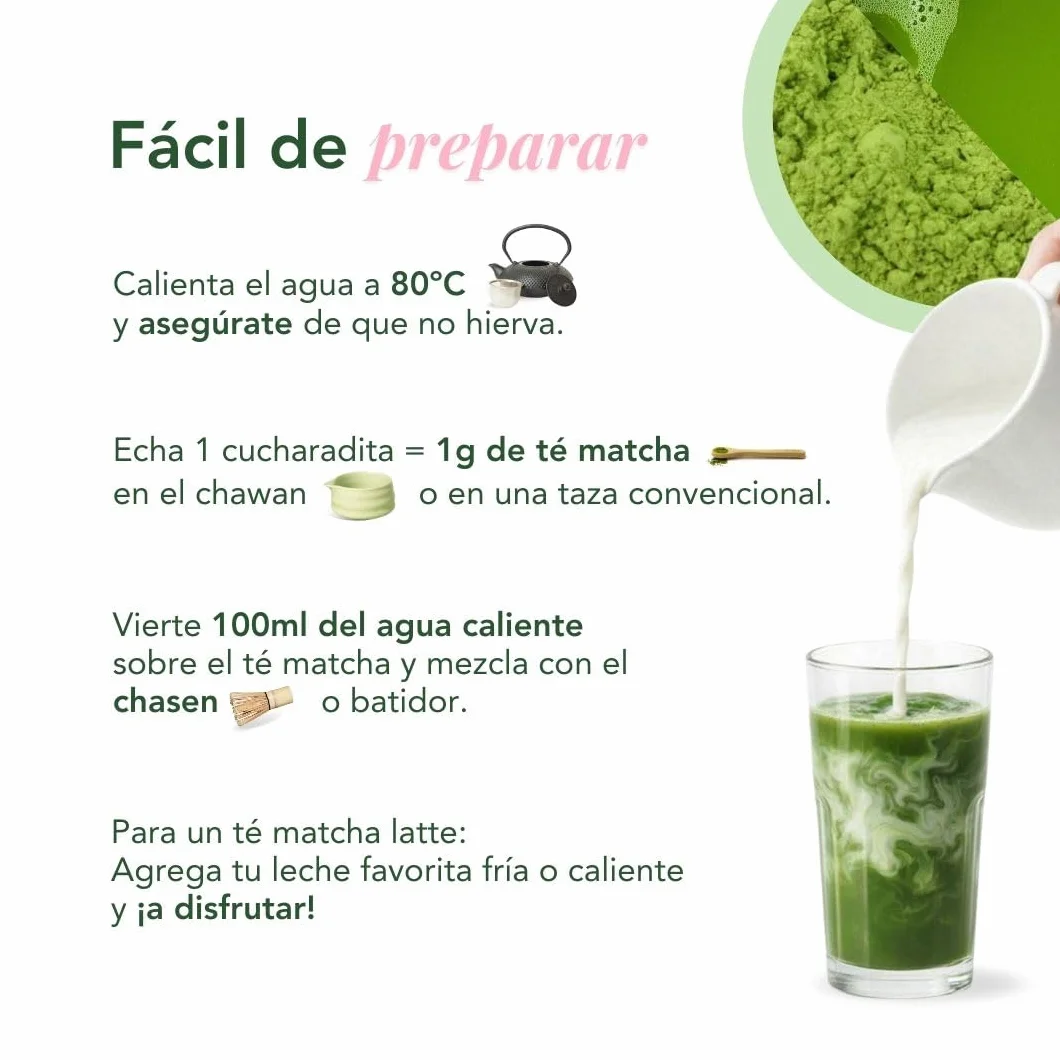 Matchaflix | Té Matcha Premium Sabor Vainilla (100 Gramos) | Té Instantáneo | Healthy | Green Drink