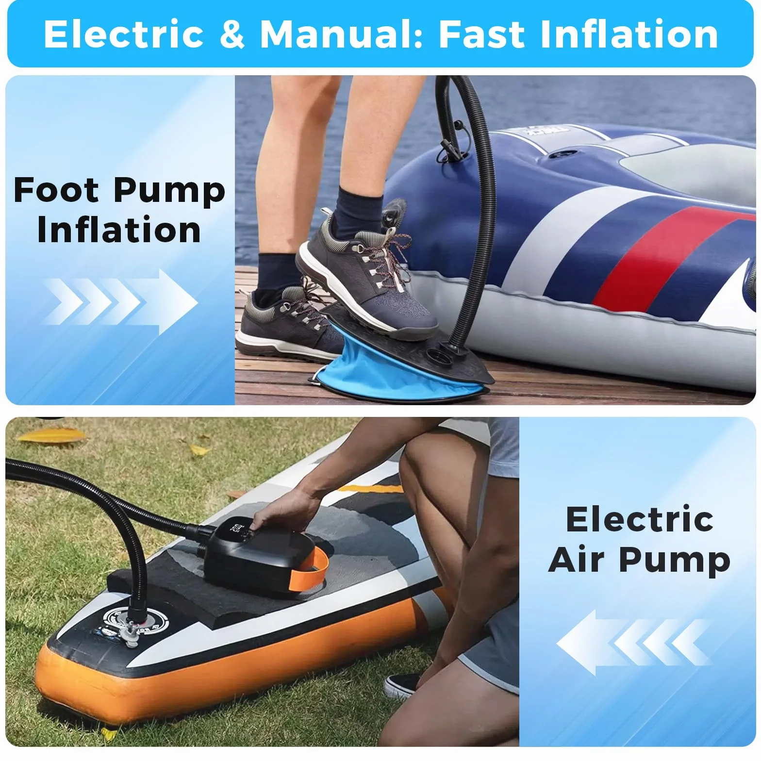 Adaptador de Válvula para Bote Inflable, Negro, Adaptador de Manguera de Bomba de Pie