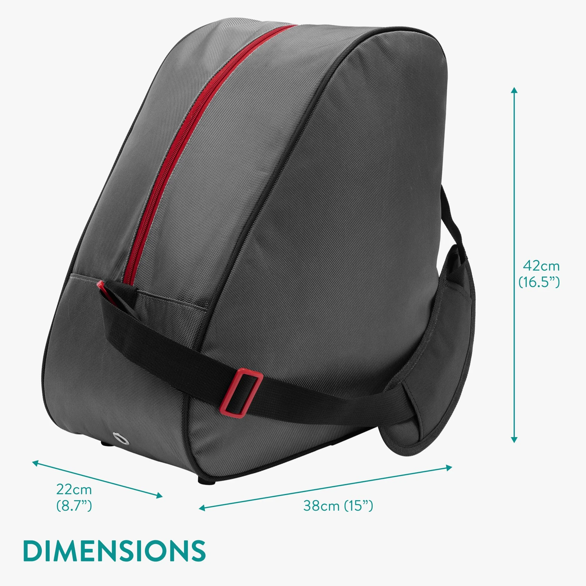 Navaris Bolsa para Botas de Esquí - Funda con Cremallera y Correa para el Hombro