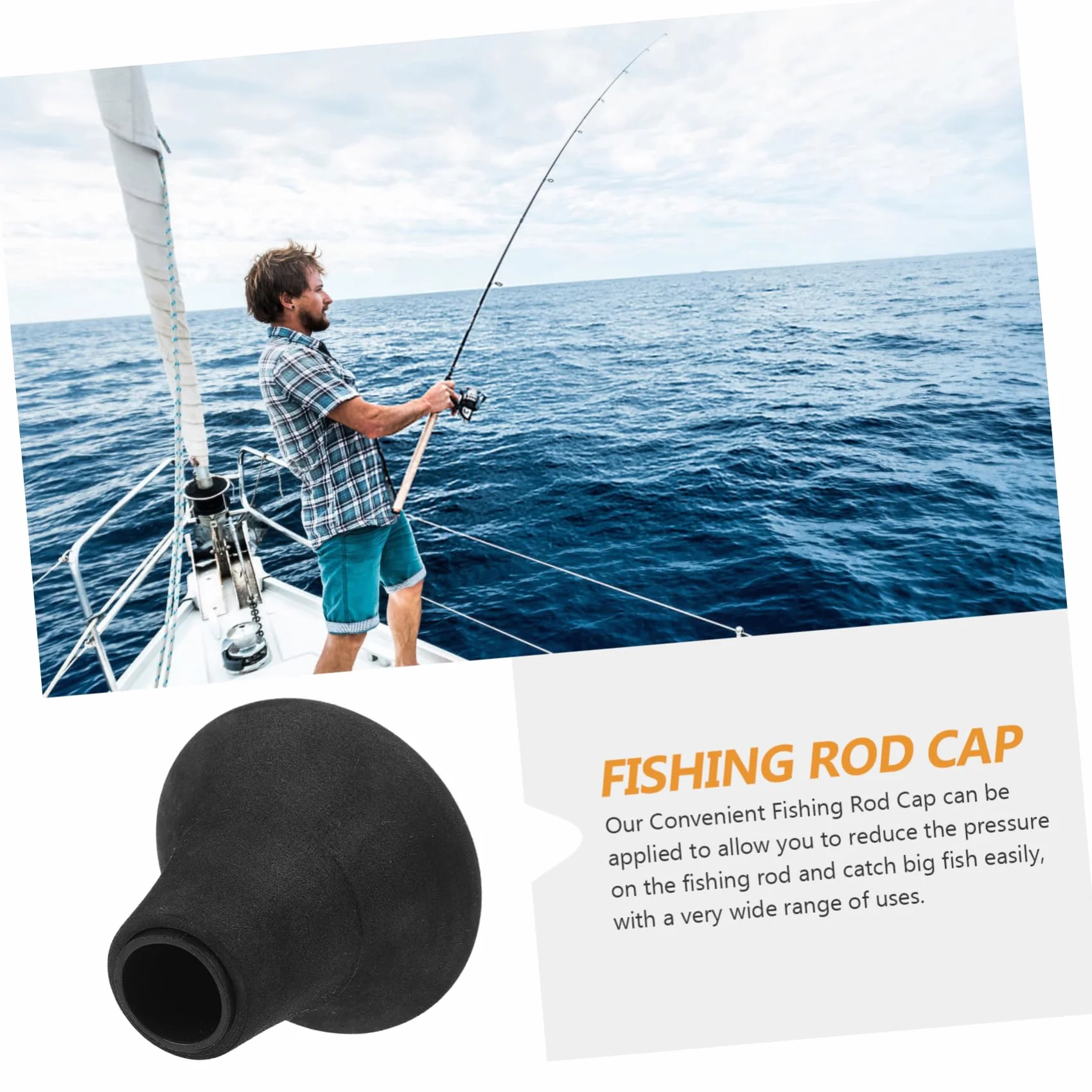 Yardwe Cojín de Pesca Negro Eva Soporte Estable Caña de Pescar