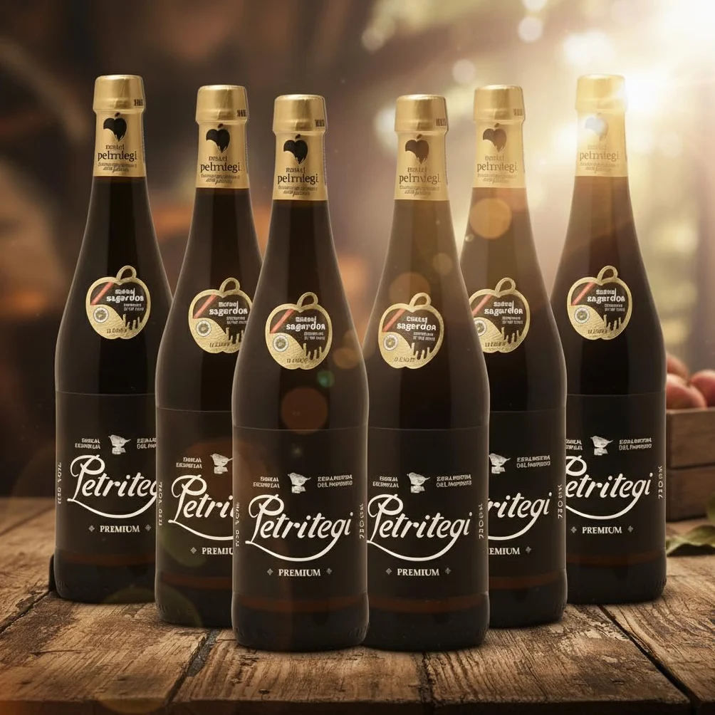 Sidra Natural Petritegi D.O. Premium Edición Limitada Euskal Sagardoa 100% Manzana Autóctona Vasca 6% vol Pack 6