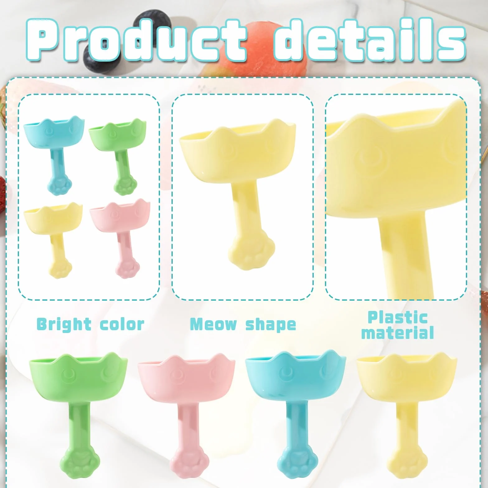 Soporte para palitos de hielo sin goteo para niños, 4 unidades, soporte para hielo para niños, reutilizables, para niños pequeños