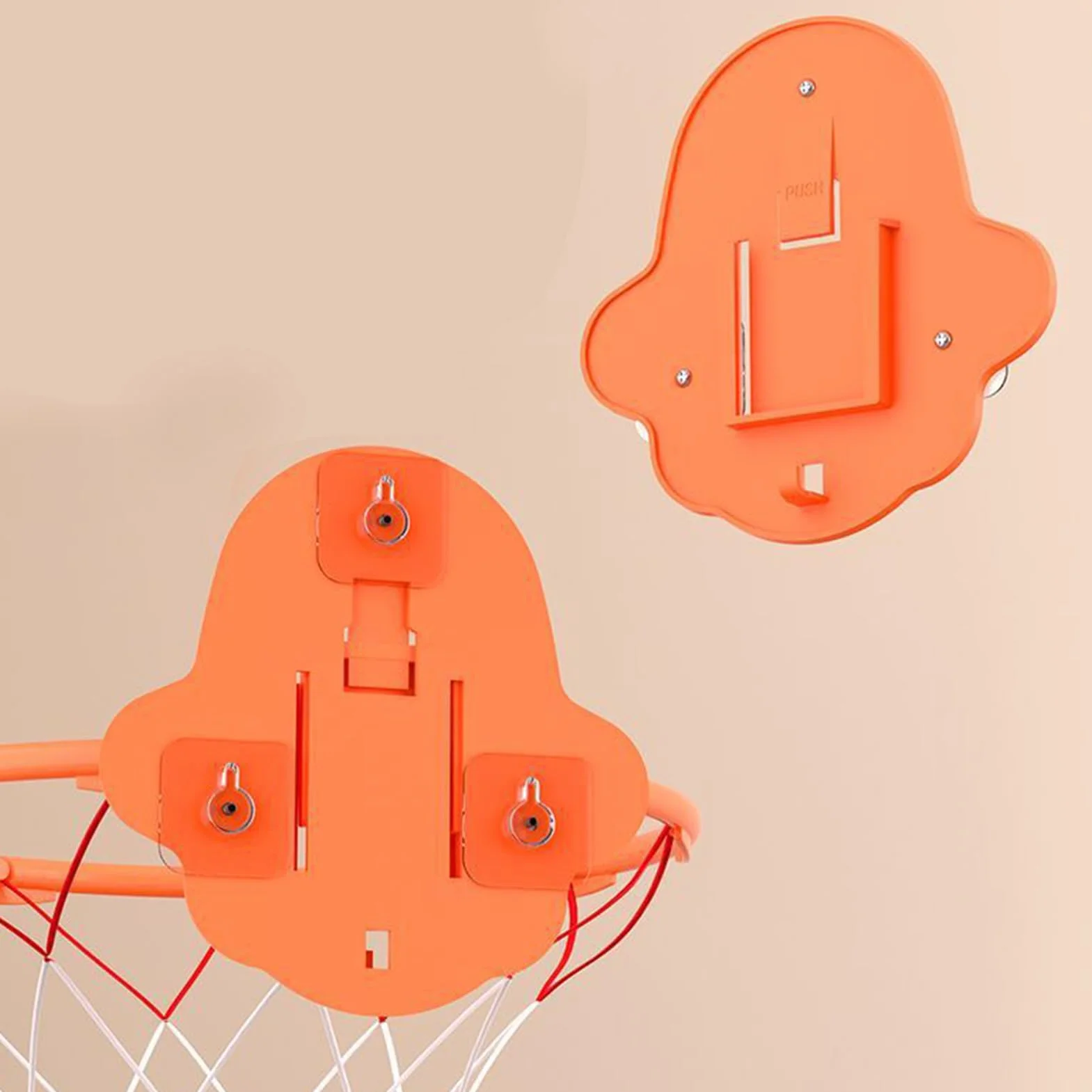 Aro de baloncesto reforzado 32 cm plegable montaje en pared silencioso para niños