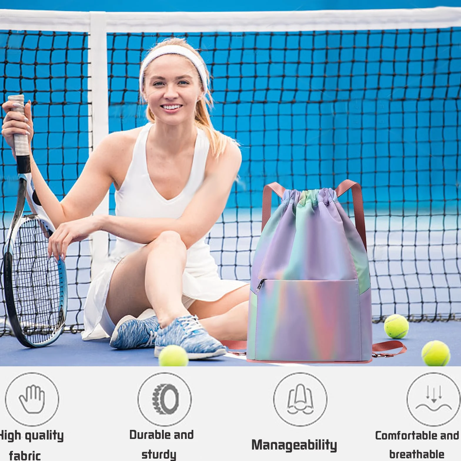 Mochila Deportiva Impermeable para Mujer Hombre Fitness Playa Viaje