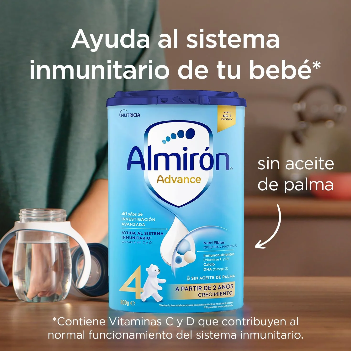 Almirón Advance 4 ,Leche de Crecimiento en Polvo para Bebé desde los 24 Meses, 800g