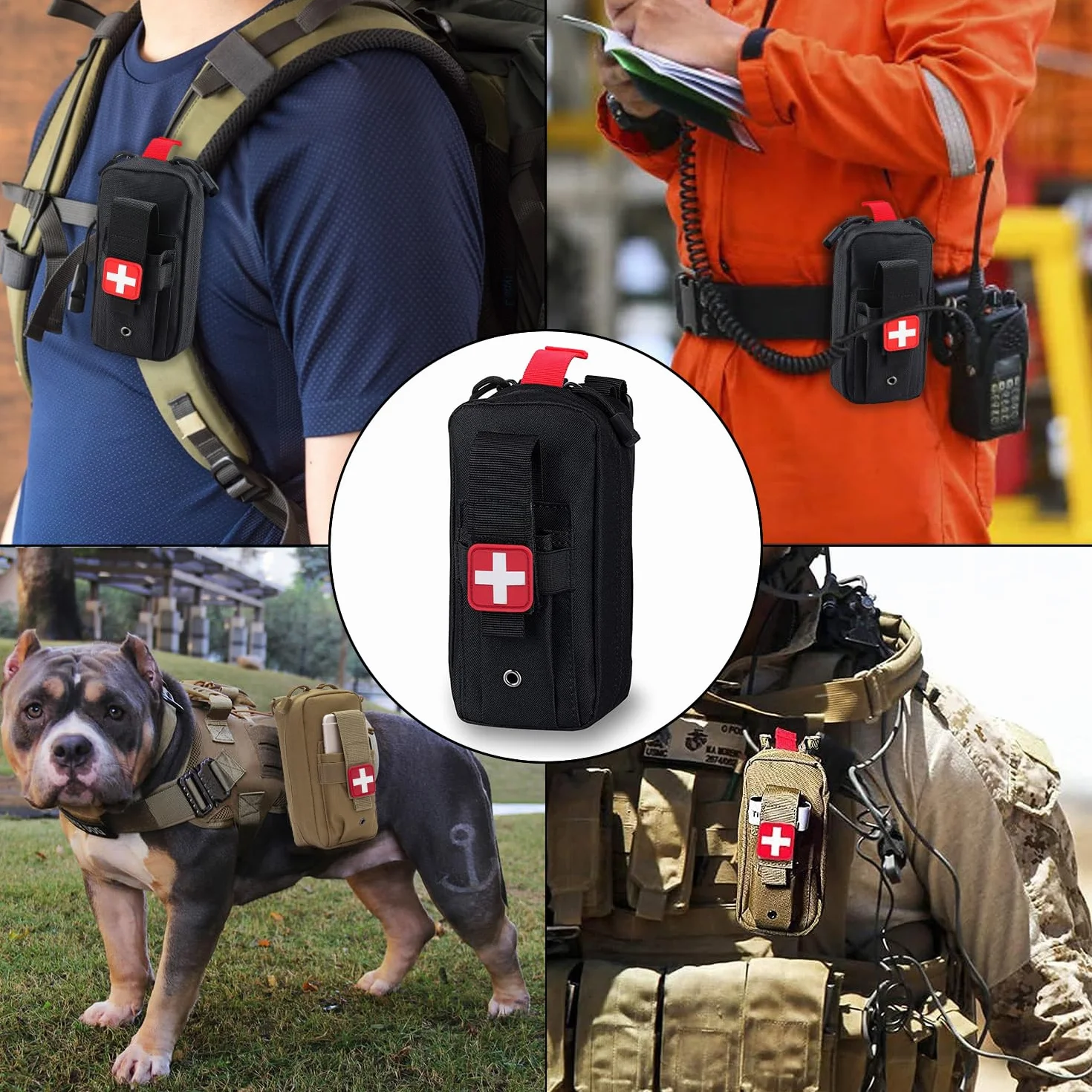 Botiquín Táctico de Primeros Auxilios Bolsa IFAK Pouch Viaje Camping Senderismo Supervivencia