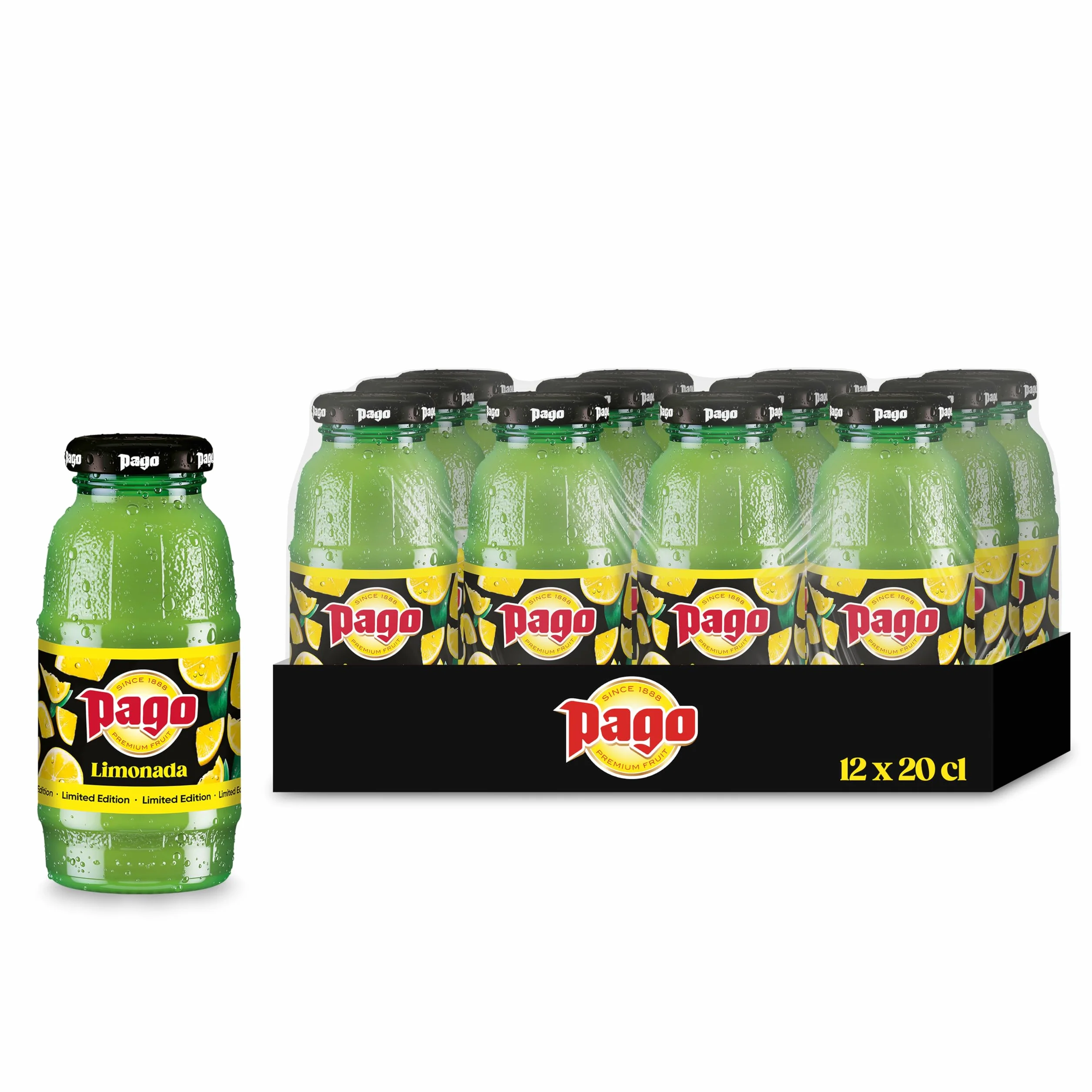 Zumos Pago Especialidades - Bebida de Limonada a partir de Zumo de Limonada - Pack 12 x 200ml