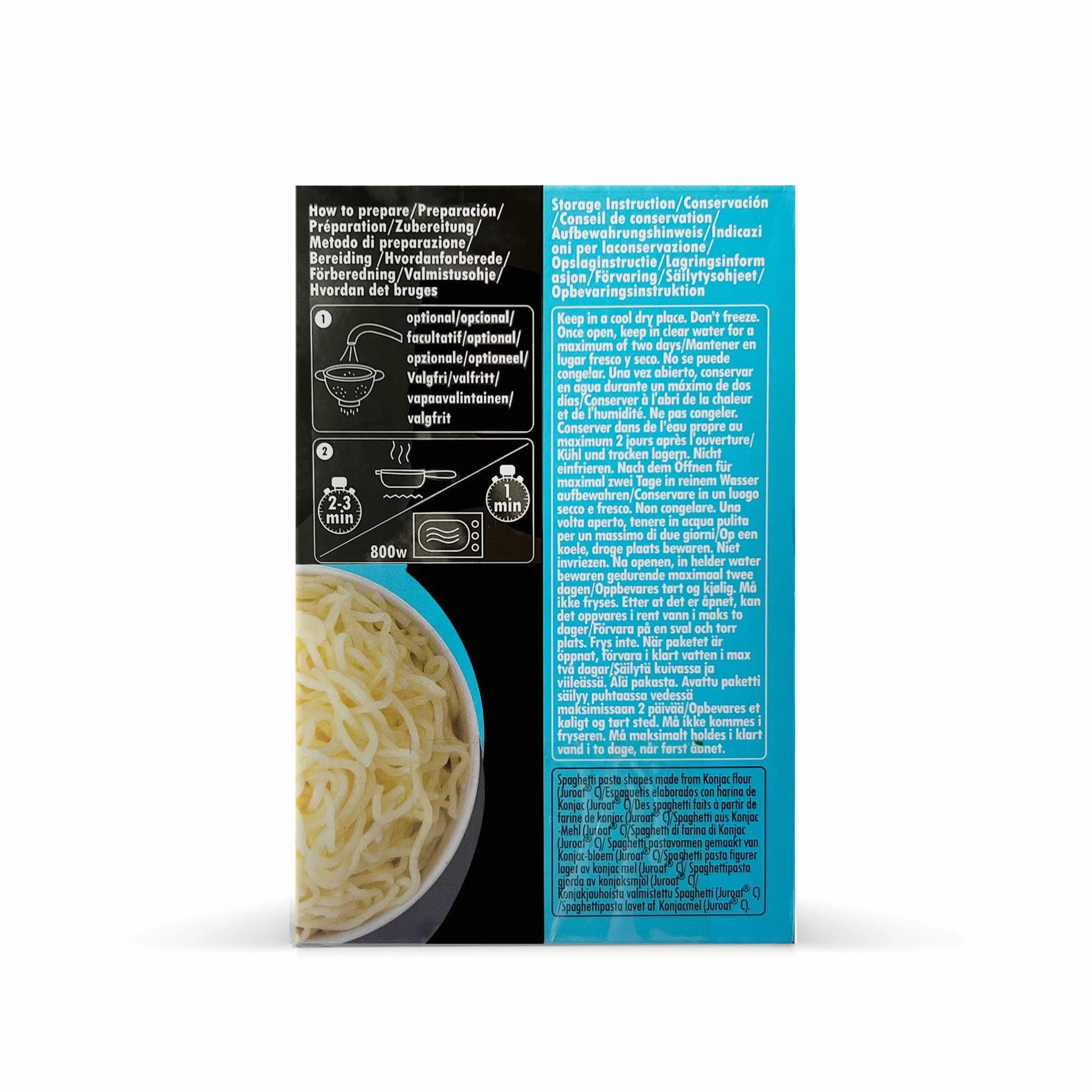 Carbx - Espaguetis Shirataki - Pasta Konjac - 600 g - 6 Raciones de Pasta Konjac - Ideal para Dietas Keto y Low Carb - Bajo en Calorías y Sin Azúcar
