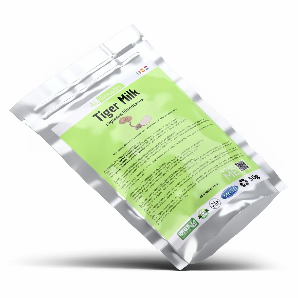 Polvo extracto puro estandarizado seta Lignosus Leche de tigre - Tiger Milk 50g