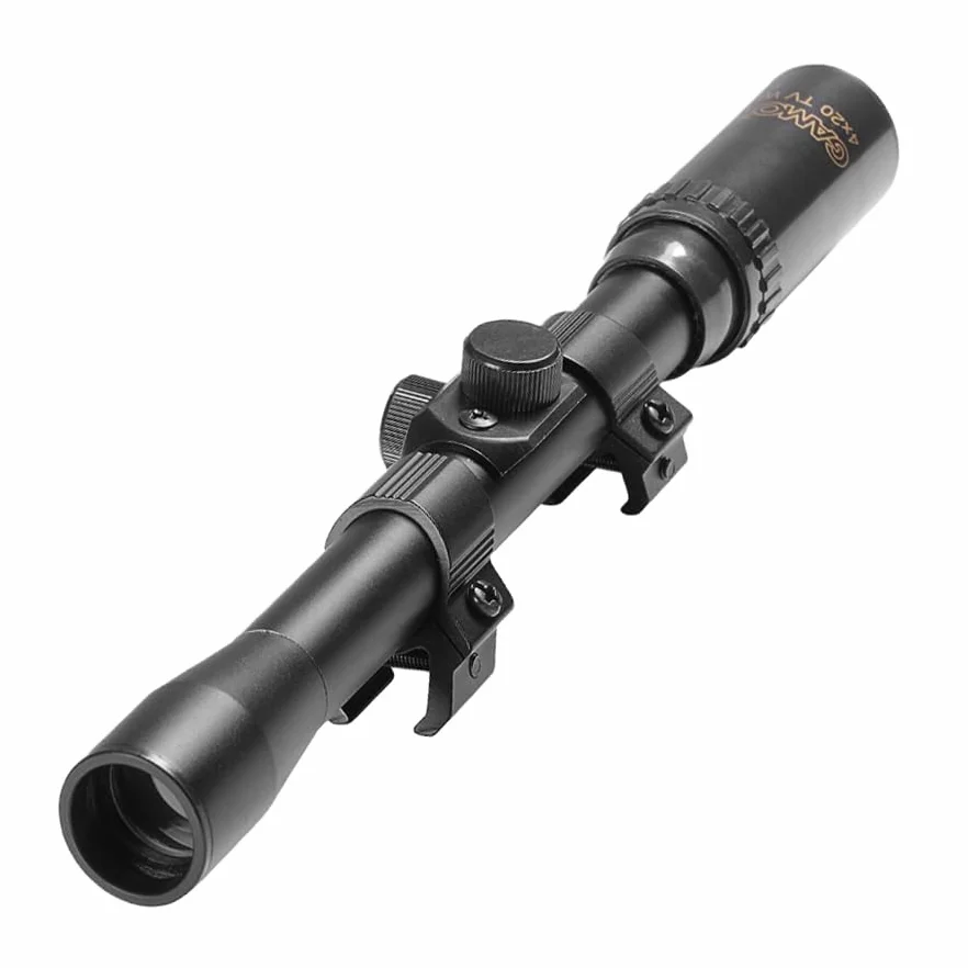Gamo Visor telescópico 4X20 mira telescópica para carabinas rifles escopetas aire comprimido montura 11mm