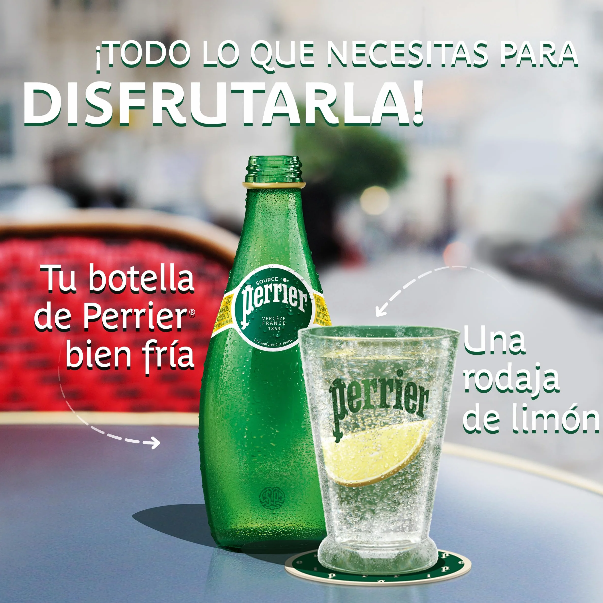 Perrier Agua Mineral Natural con Gas - Paquete de 6 Botellas de Plástico de 1 L - Total: 6 L
