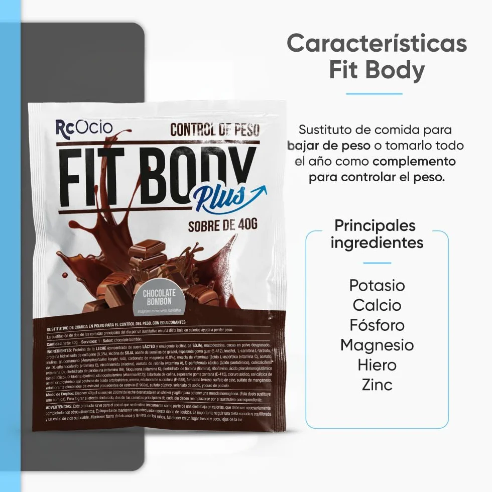 Batido Sustitutivo de Comida Pack con Vaso mezclado | Sustituto Alimenticio Dietetico alto en Proteinas | Ayuda para perder Peso | Chocolate - Vainilla - Fresa | (480GR, Chocolate)