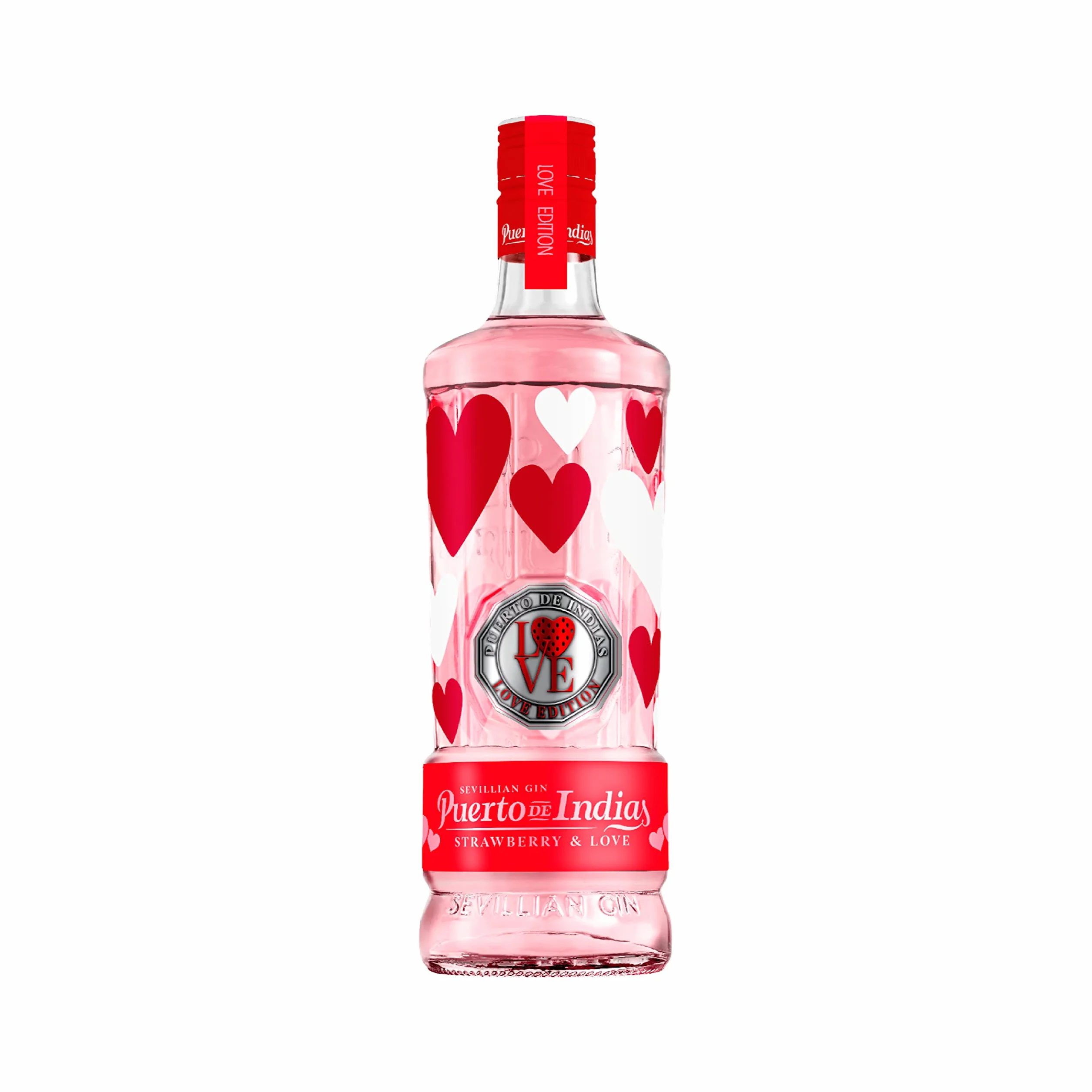 Puerto de Indias – Love Edition – Ginebra de Fresa Premium – Strawberry Premium Gin – 70 cl – 37.5º