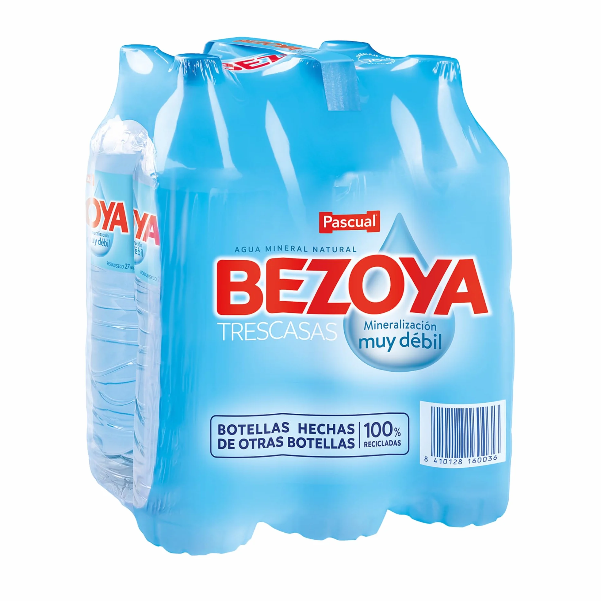 Bezoya - Agua Mineral Natural - Agua de mineralización muy débil - Pack de 6 x 1,5 L
