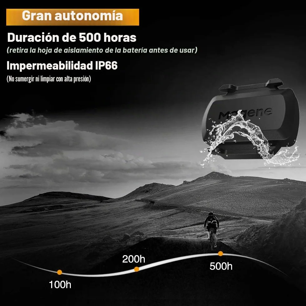 Magene S3+ Sensor de Velocidad/Cadencia Ciclismo Ant+ Bluetooth 4.0 Inalámbrico RPM Bicicleta