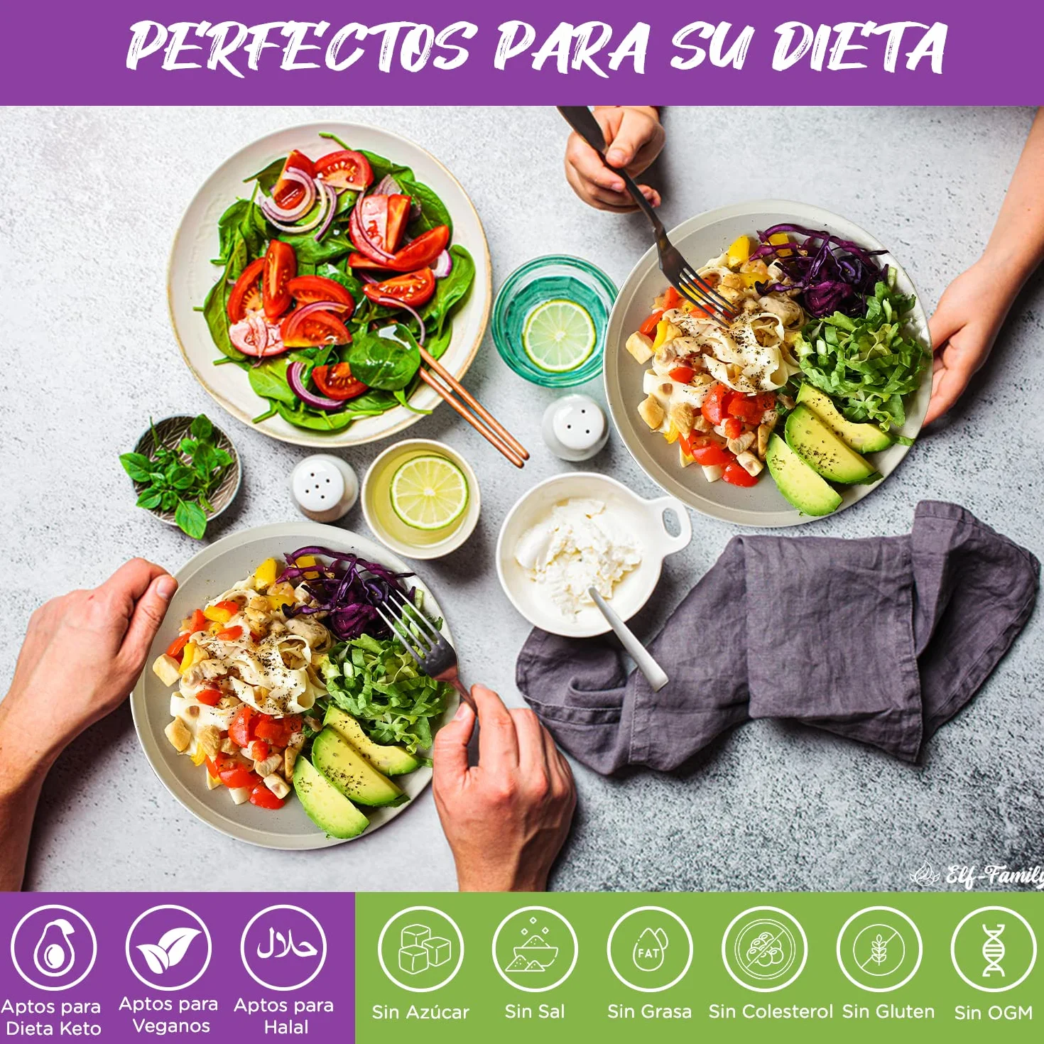Pasta Konjac Keto de Tailandia Bajo en Carbohidratos/Vegano/Sin Gluten 240 g x 1 cajas(2 paquetes), Elf-family Fideos Konjac Noodles Shirataki Noodles/Sin azúcar/Bajo en Calorías - Fettuccine