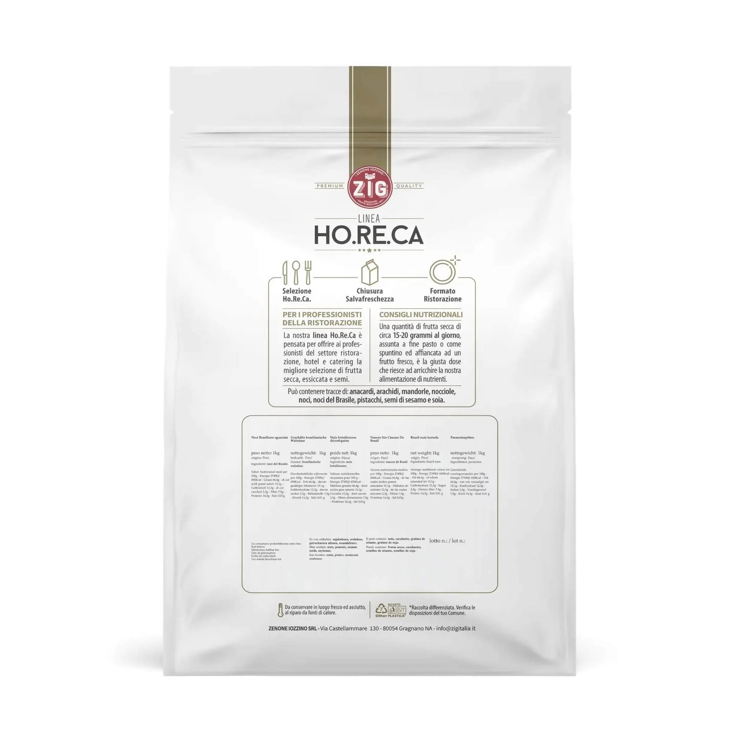 ZIG - HORECA - nueces sin cáscara de Brasil de Amazonìa 1 Kg