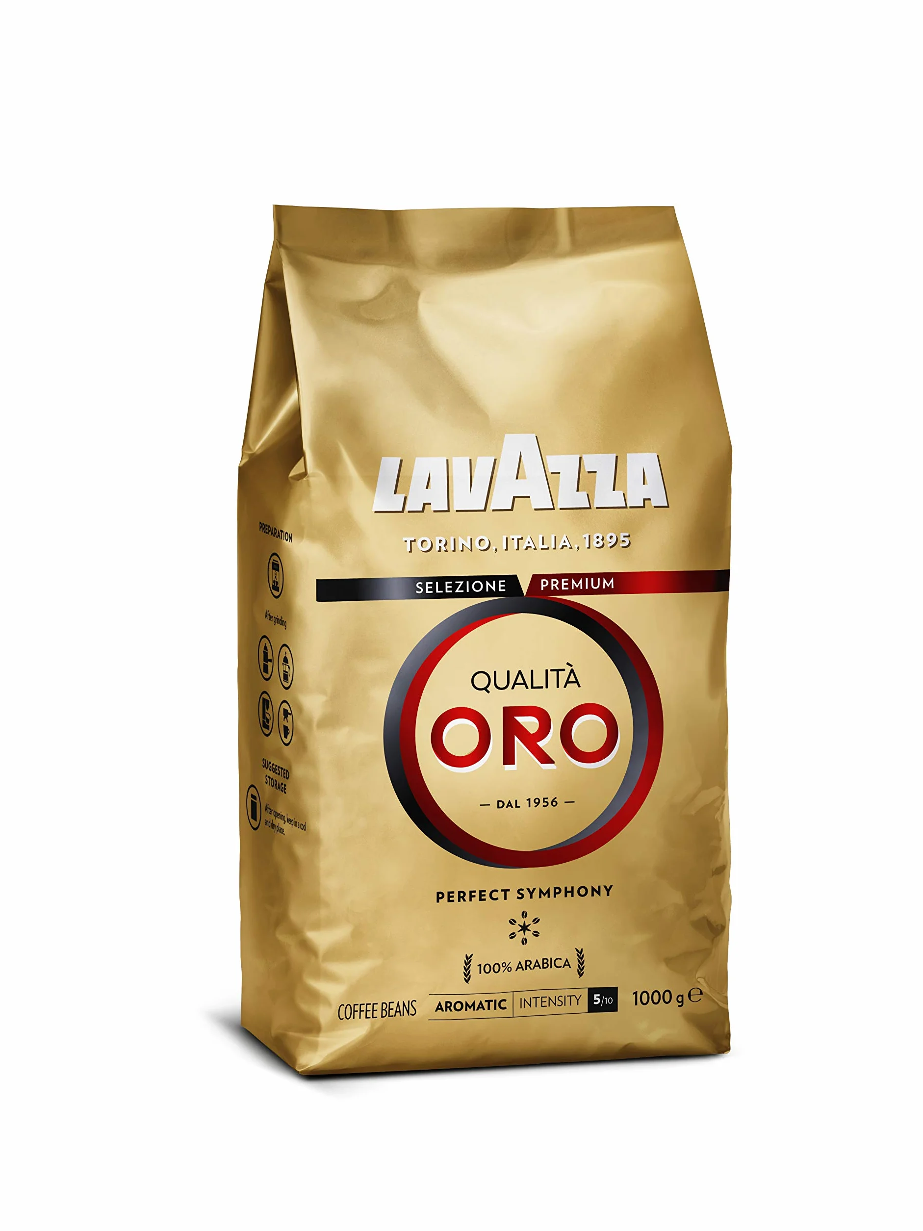4x Lavazza Qualita Oro, Café de grano tostado - 1kg