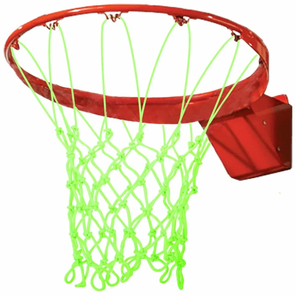 Red de baloncesto que brilla en la oscuridad WANGCL, 12 bucles, tamaño estándar, resistente, alimentada por el sol