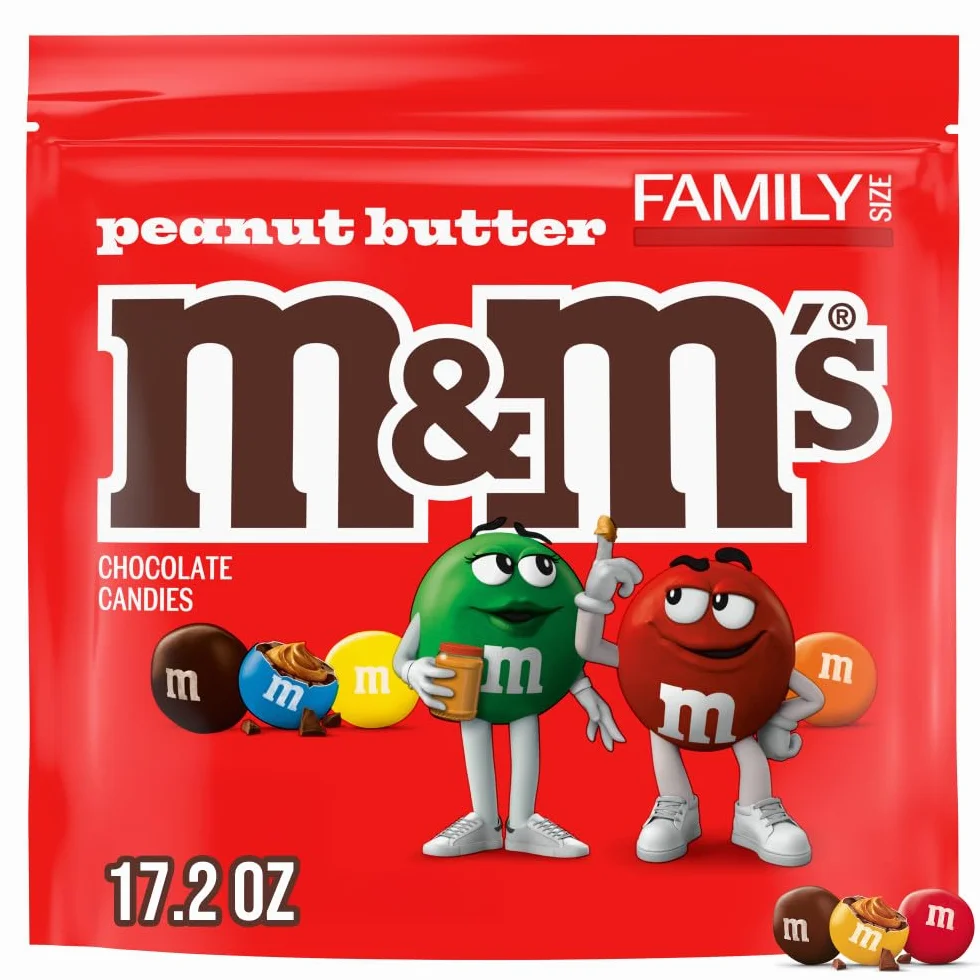 Peanut Butter Milk Chocolate Candy, Family Size, 17.2 oz Resealable Bag