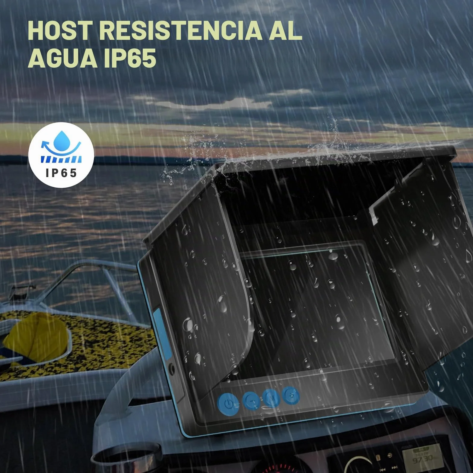 Cámara de pesca submarina IP65 con visión nocturna infrarroja y pantalla IPS de 5 pulgadas Deeper