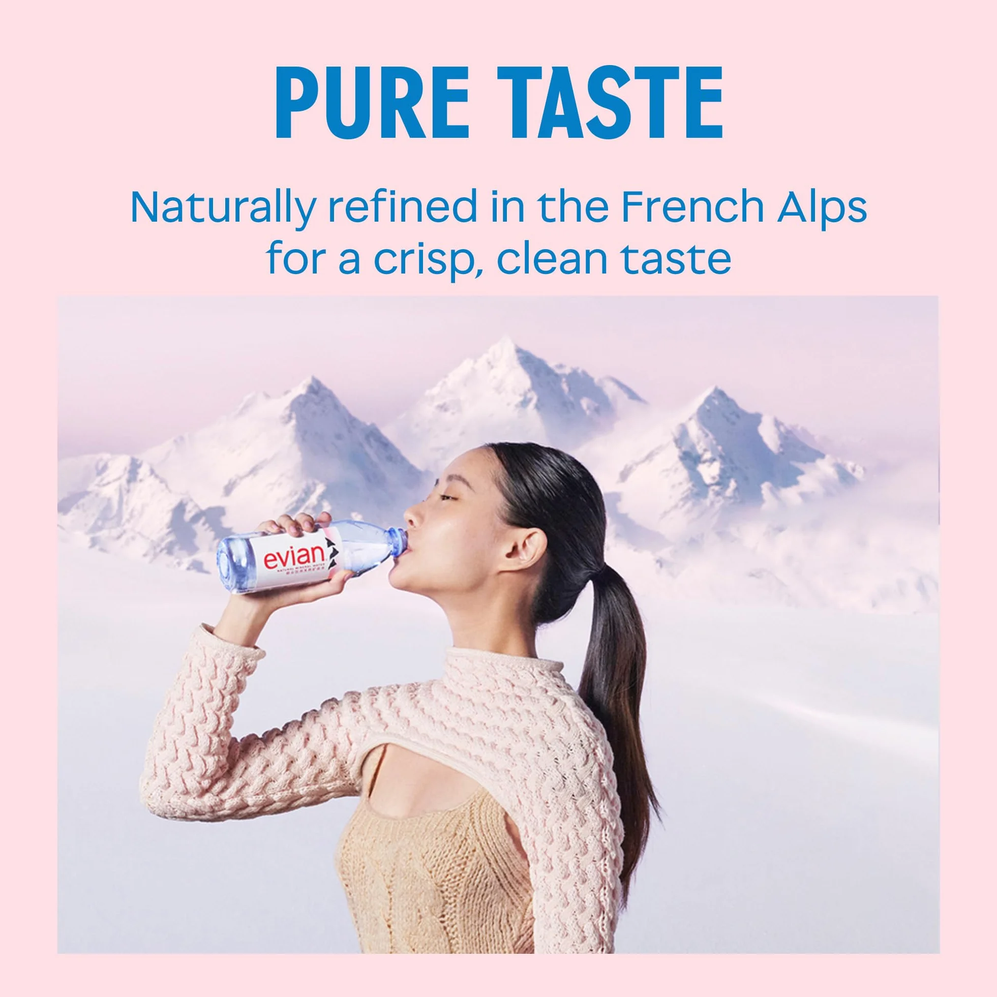 Evian Agua tranquila, 500 ml, paquete de 24