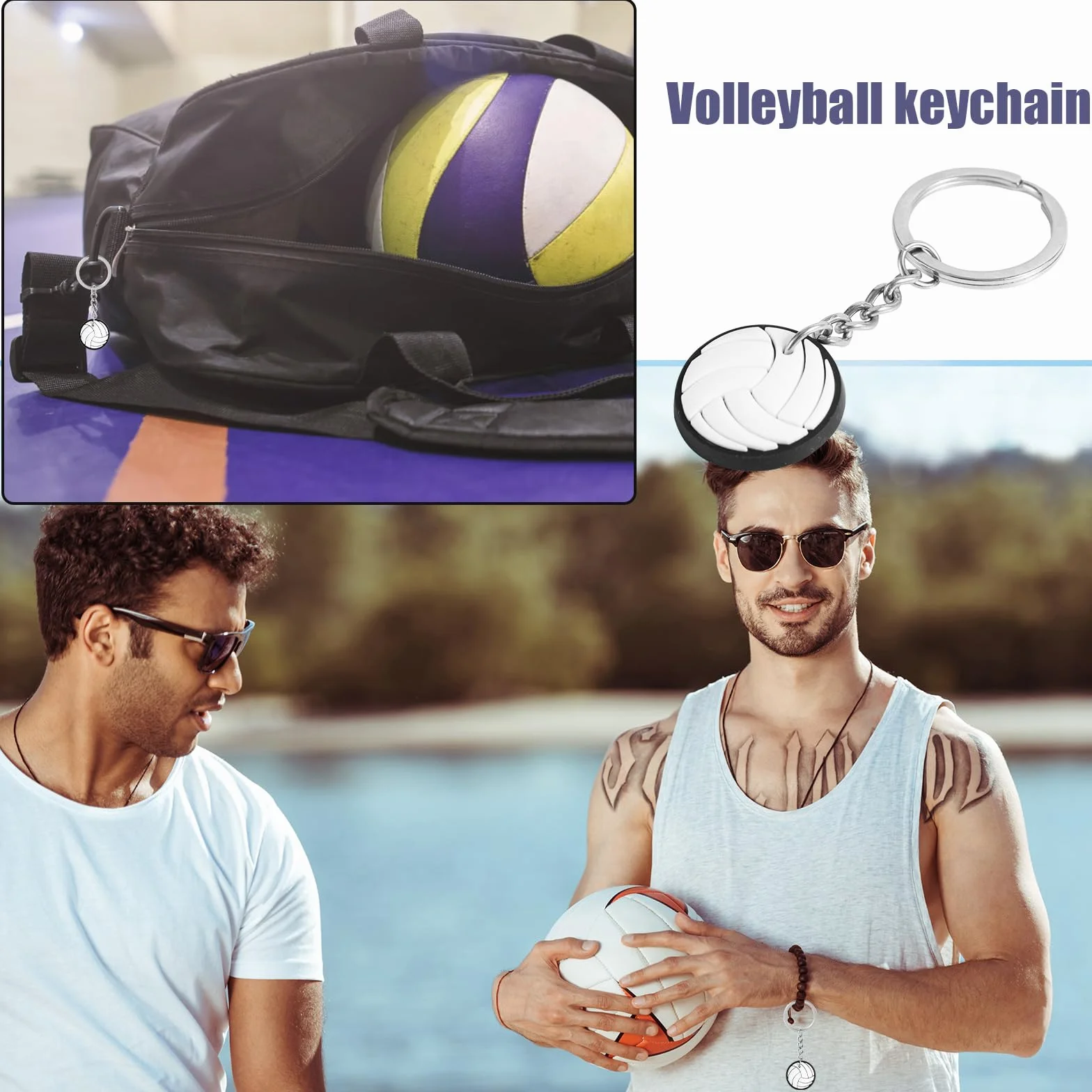 Gosknor 20 Llaveros de Voleibol Deportivos Regalos para Equipo Fiestas Deportivas