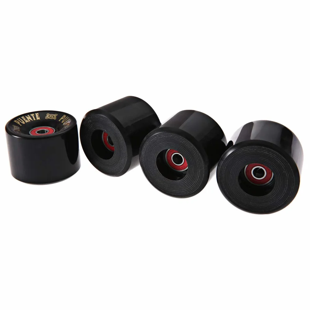 Ruedas de monopatín 60 x 45 mm de alta resistencia para deportes al aire libre (negro)