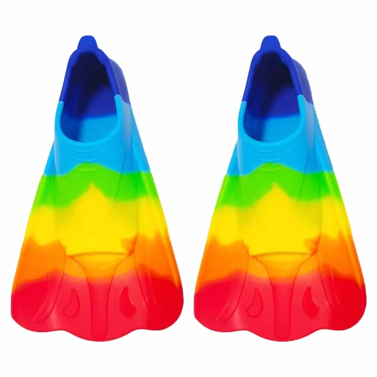 Aletas para Nadar Niños Natación Piscina Rainbow Silicona Entrenamiento Principiantes