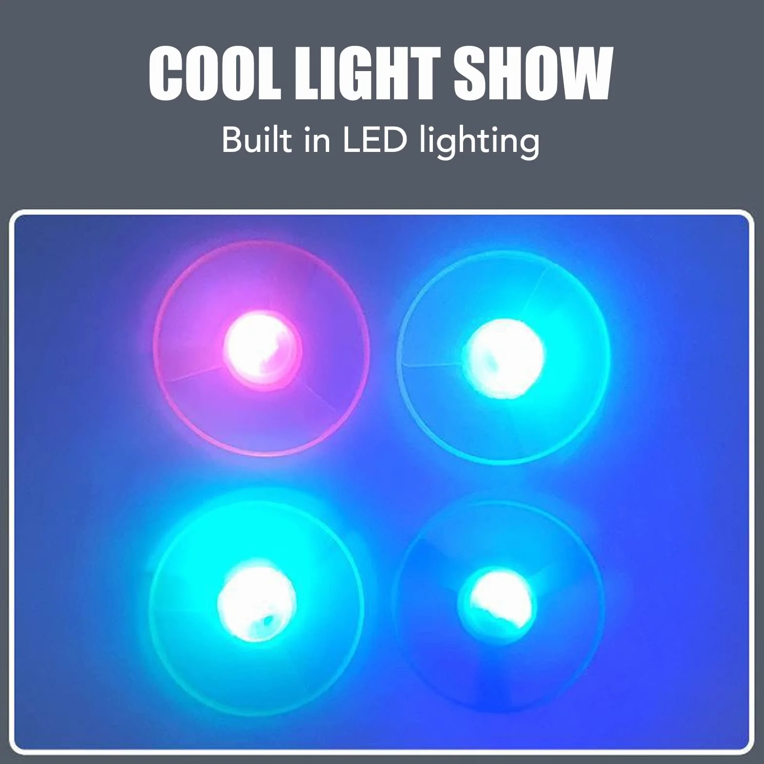 RiToEasysports Juguete Lanzador de Disco Volador 3 en 1 Pistola Giroscopio con Luz LED para Niños