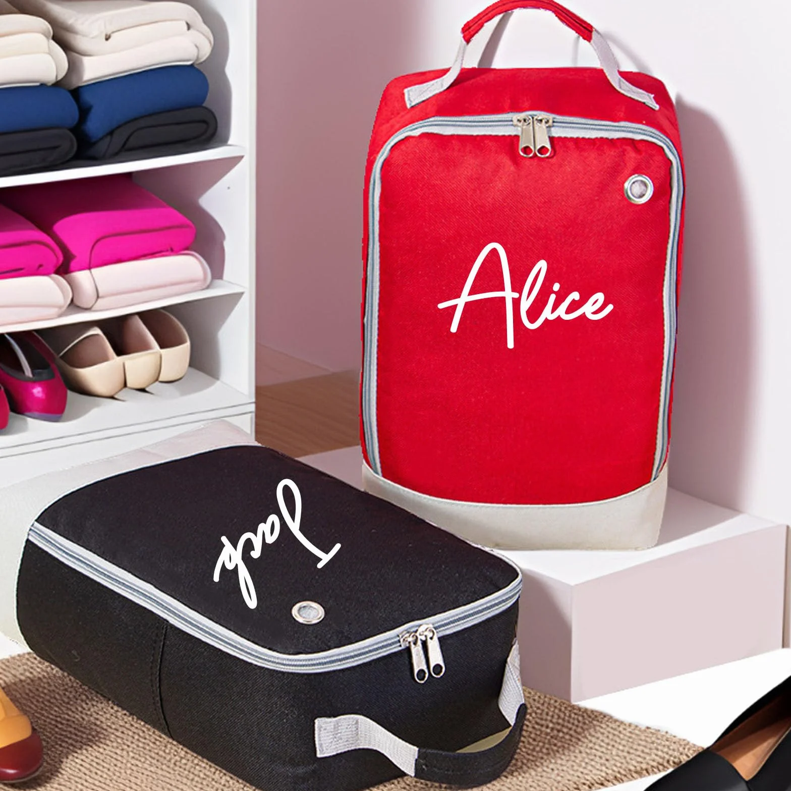 Bolsa impermeable para botas personalizada 32x10x20 cm almacenamiento calzado deportivo