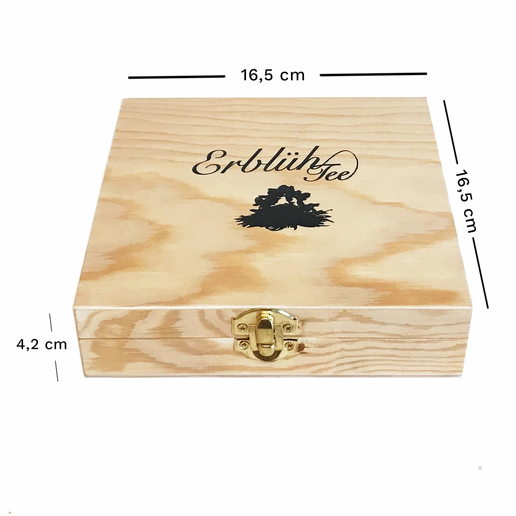 Creano Flores de Té Verde 12 uds – Cofre de Madera Premium – 6 Variedades de Té Verde Frutal – Regalo Elegante para Amantes del Té
