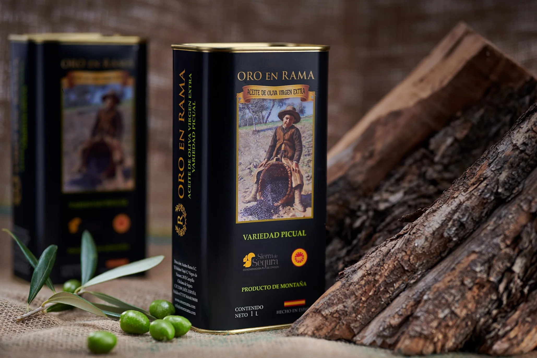 ORO EN RAMA | Aceite de Oliva Virgen Extra 100% Picual de Jaén | AOVE Premium de Primera Extracción en Frío | Aceite de olivar tradicional de montaña | DOP Sierra de Segura | NUEVA COSECHA 25/26 | 1L.