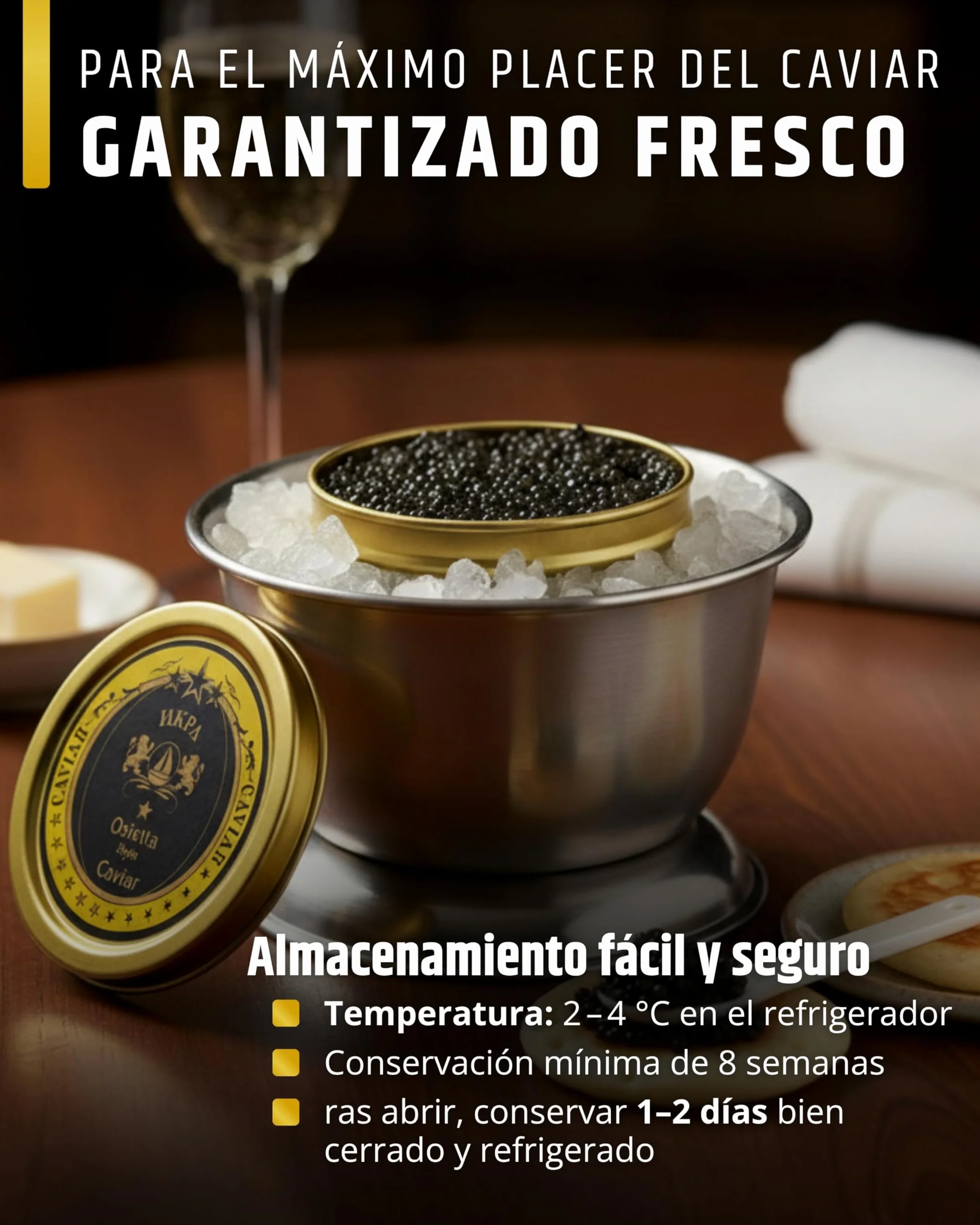 Osietra Kaviar Select Cuchara de nácar 125 g Cría de la UE