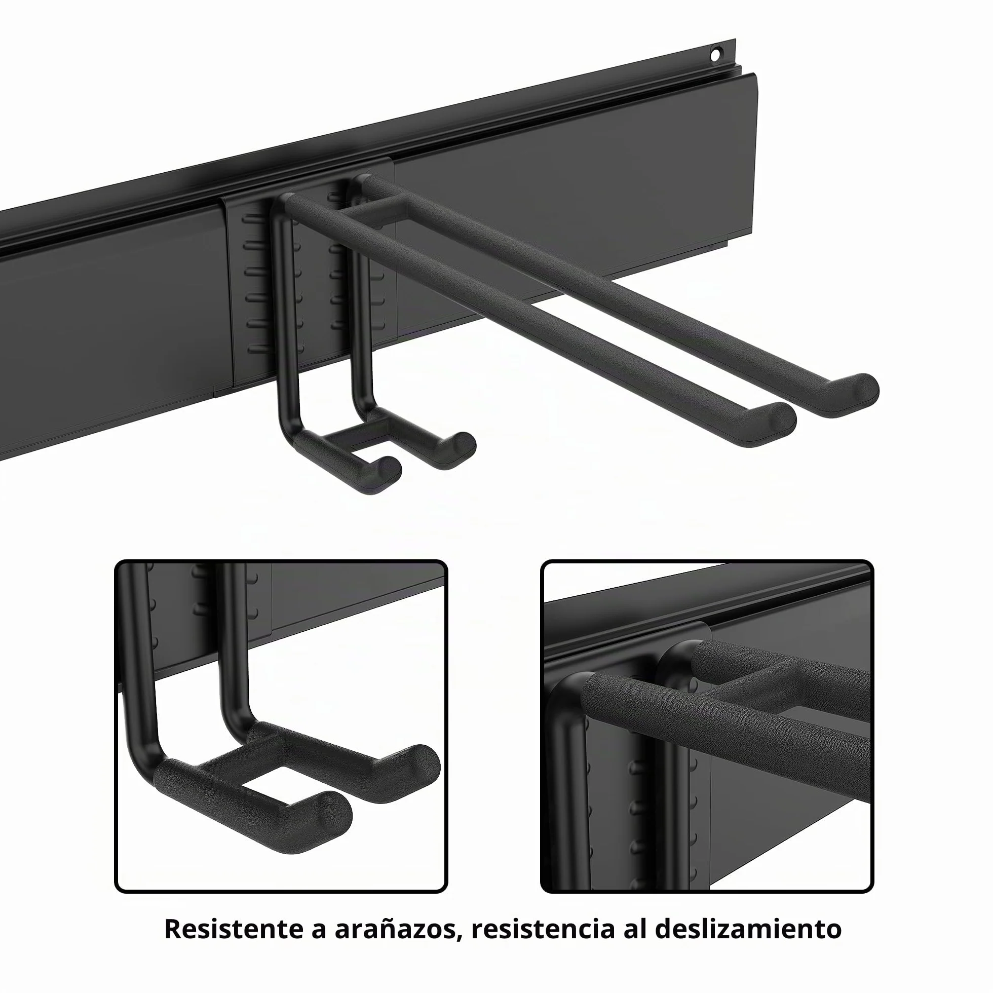 Ultrawall Soporte de esquís montado en la pared para sistema organizador de garaje, 10 pares, 300 libras