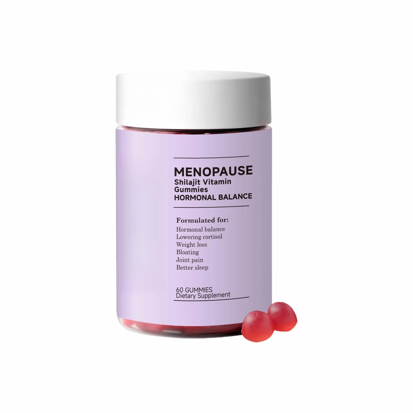 Gomitas De Equilibrio For Mujeres For Apoyo Hormonal Y Aumento Energía, Comodidad Natural For La Menopausia, Delicioso Sabor A Bayas, Bienestar Diario, 60 Unidades(1PCS)