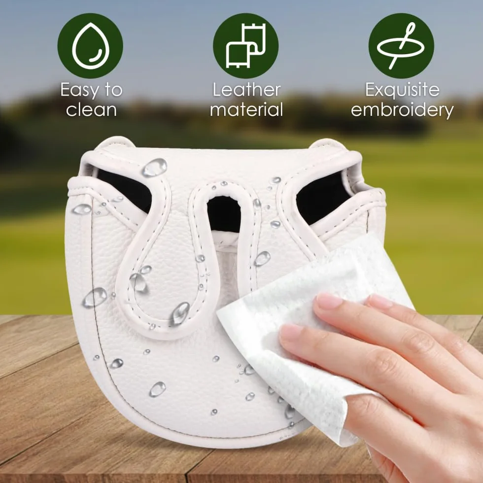 Funda para Palos de Golf, Funda de Piel para Putter con Cierre Magnético