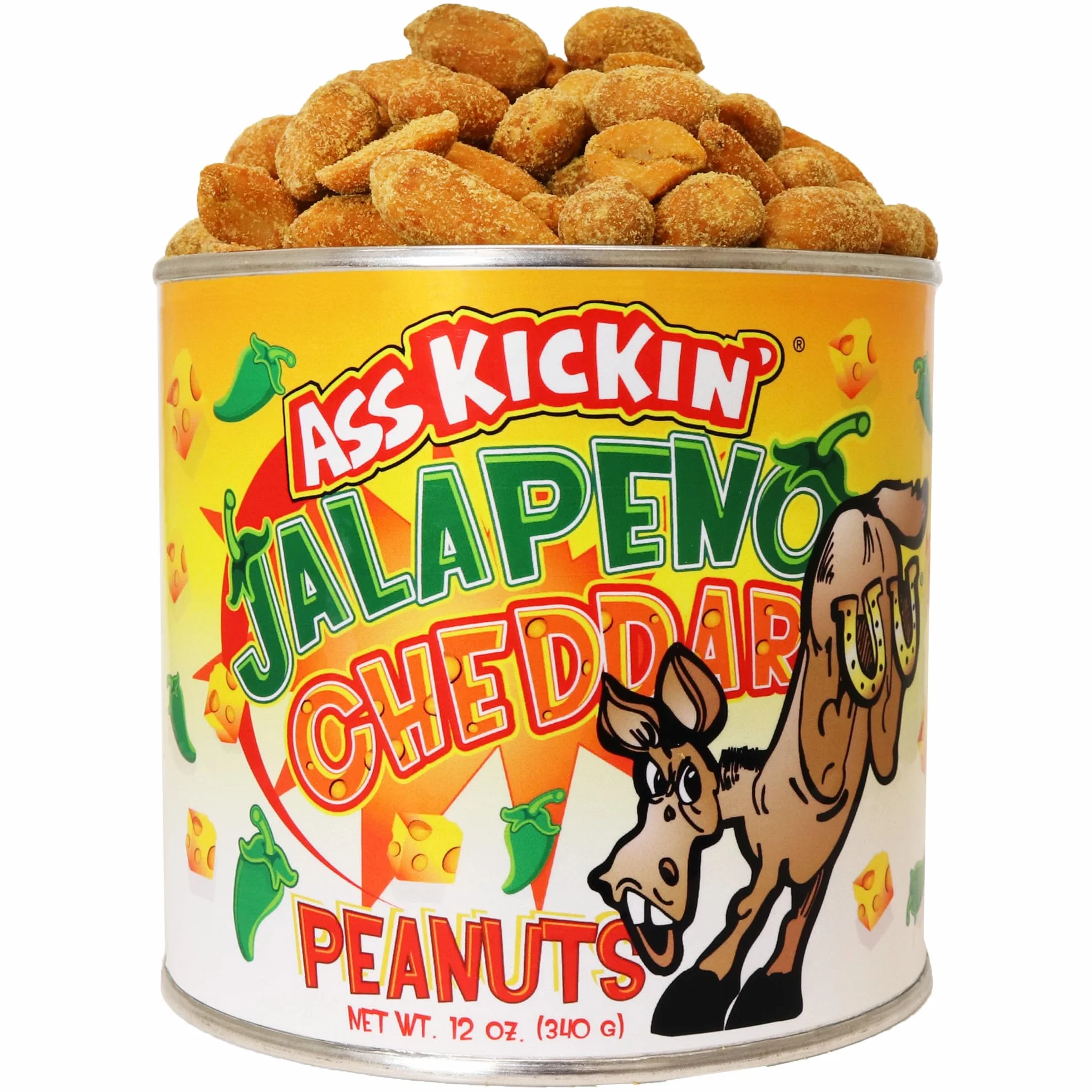 Ass Kickin' Jalapeno Cheddar Peanuts - 12 oz