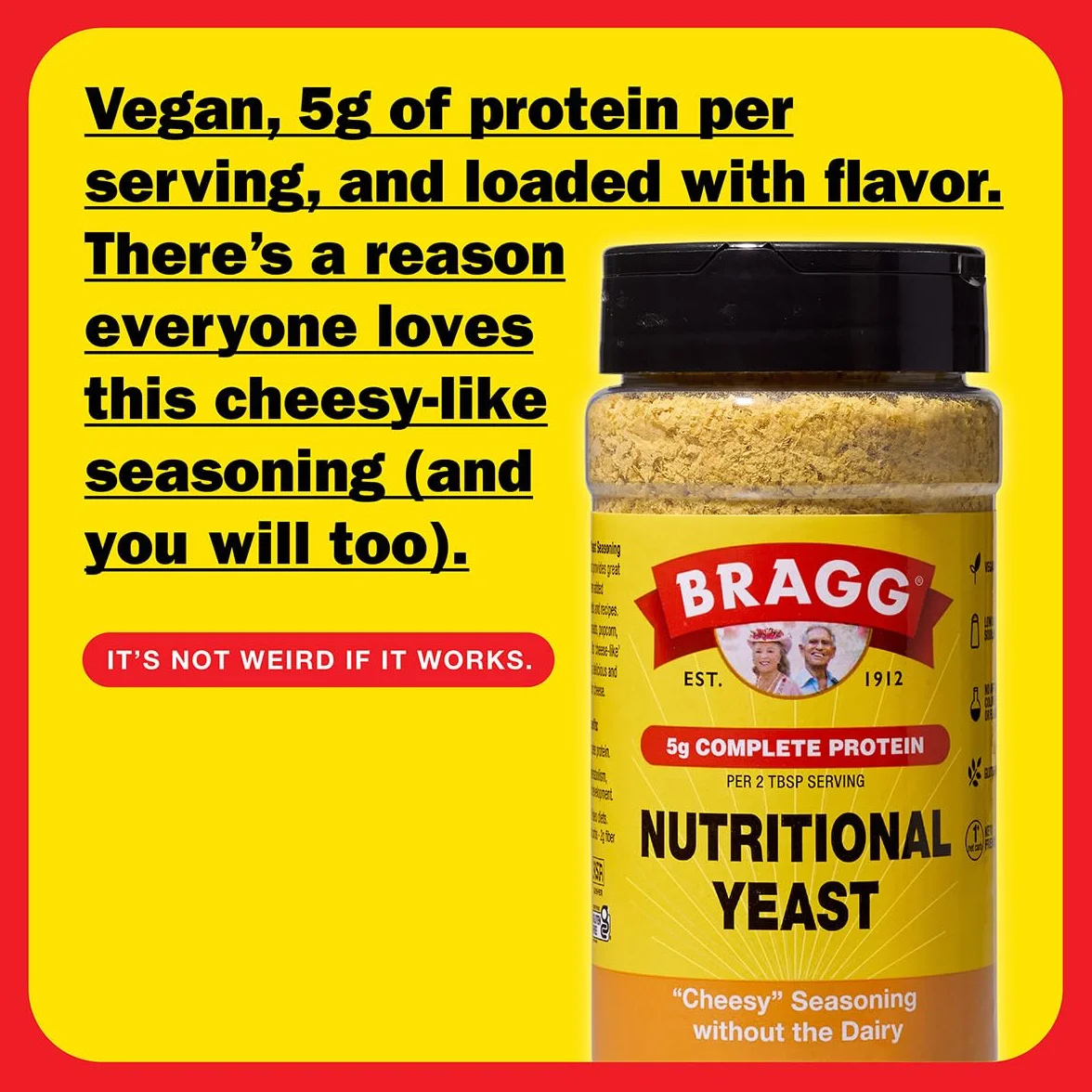 Bragg condimento alimenticio levadura, 4,5 oz