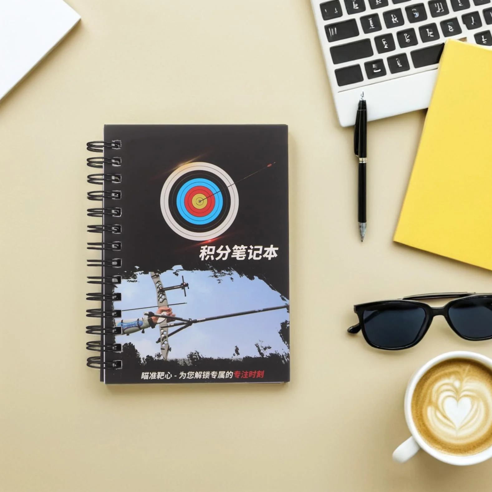 Cuaderno de puntuación para tiro con arco, pequeño portátil, multifuncional para competiciones y entrenamientos
