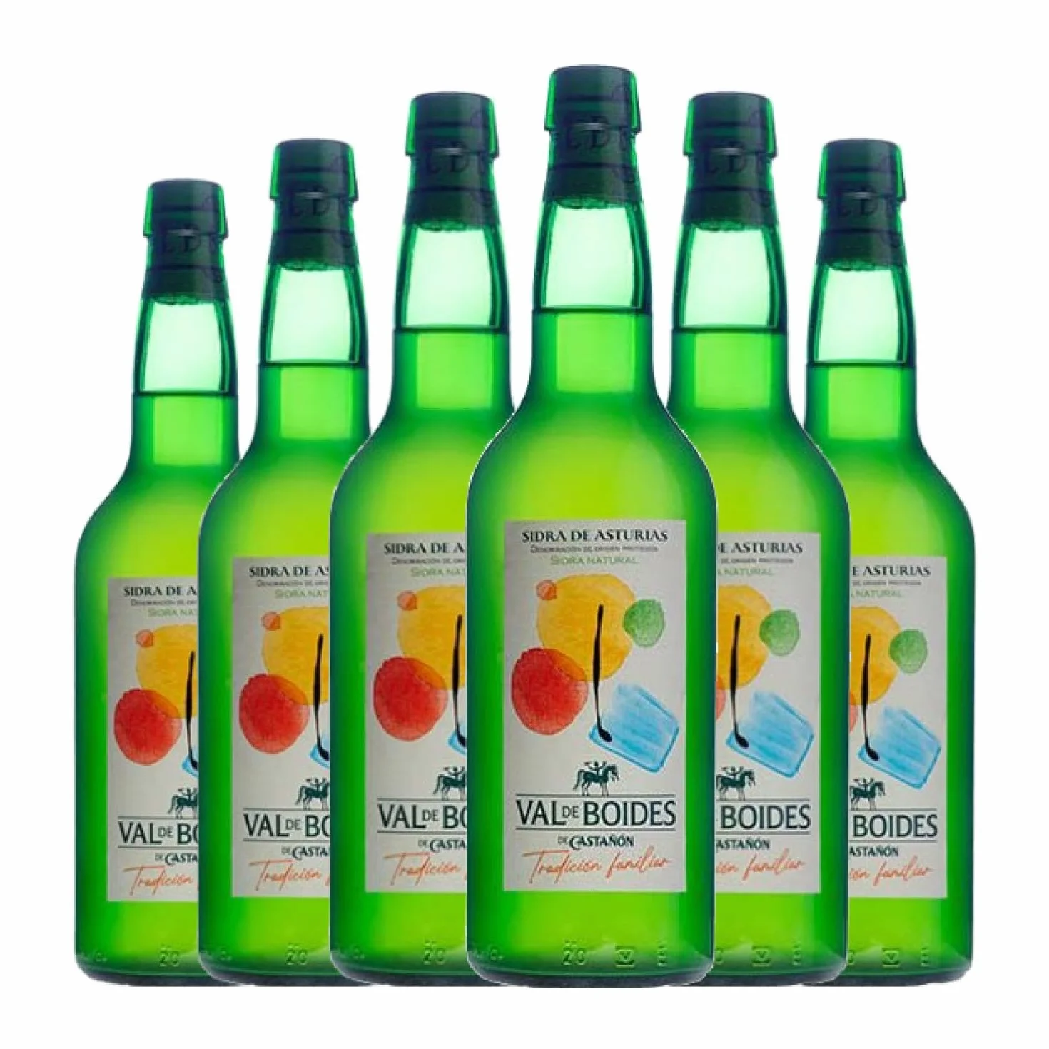 Sidra Llagar Castañón Val de Boides Natural Sidra de Asturias 70 cl (Caja de 6 Botellas de 70 cl)
