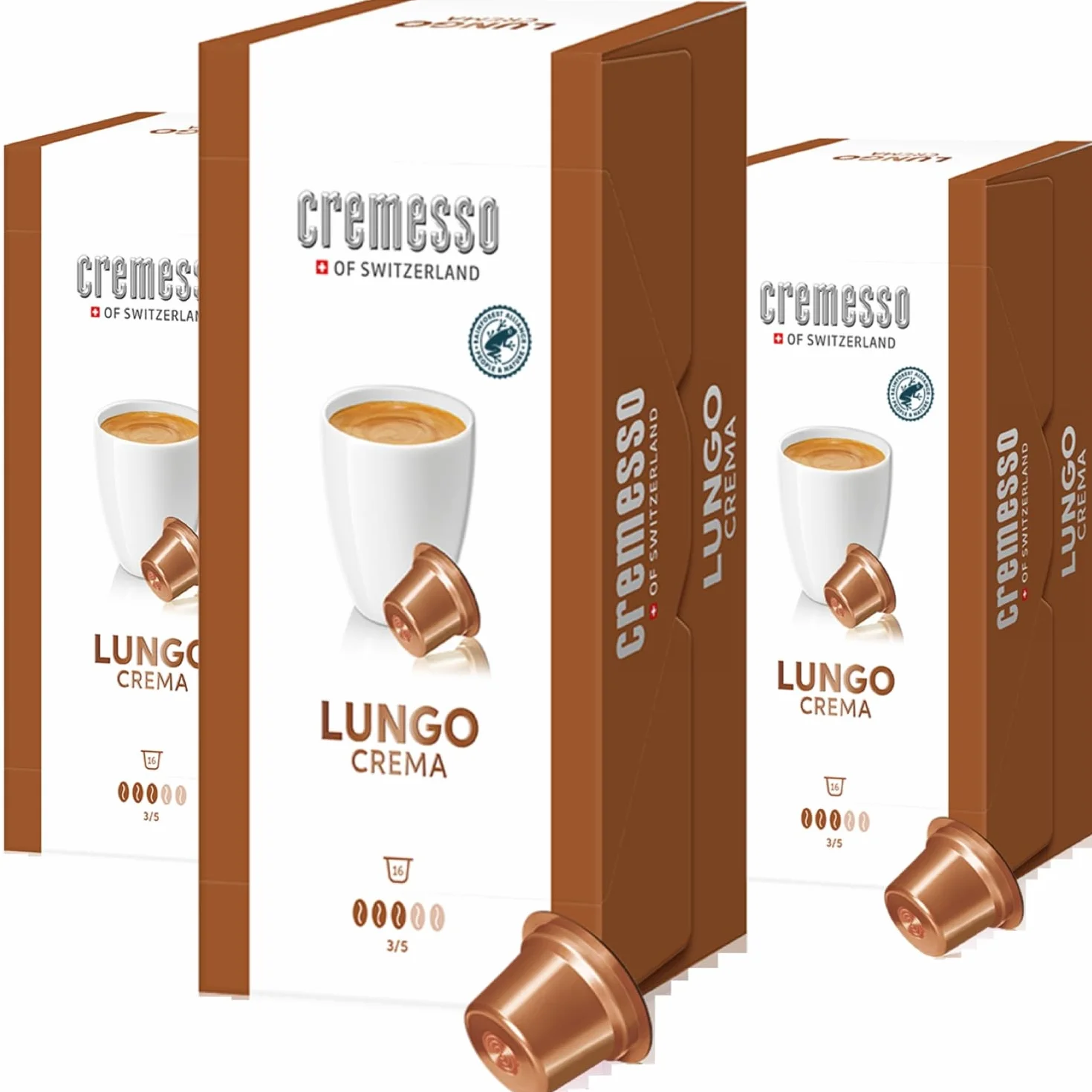 Cremesso Modelo de Placencia Lungo Crema 3 x 16 cápsulas