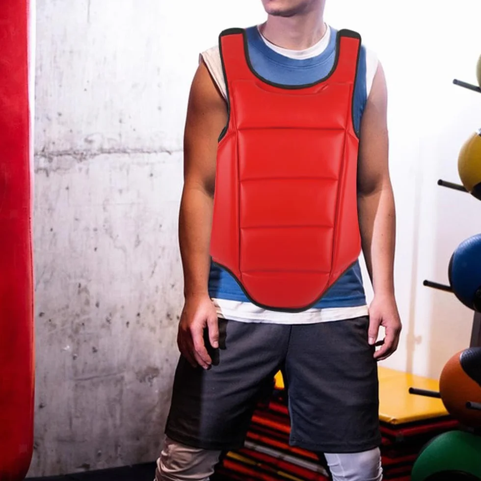 Protector de cuerpo de boxeo, almohadilla rellena de esponja, escudo ajustable para kickboxing MMA Muay Thai