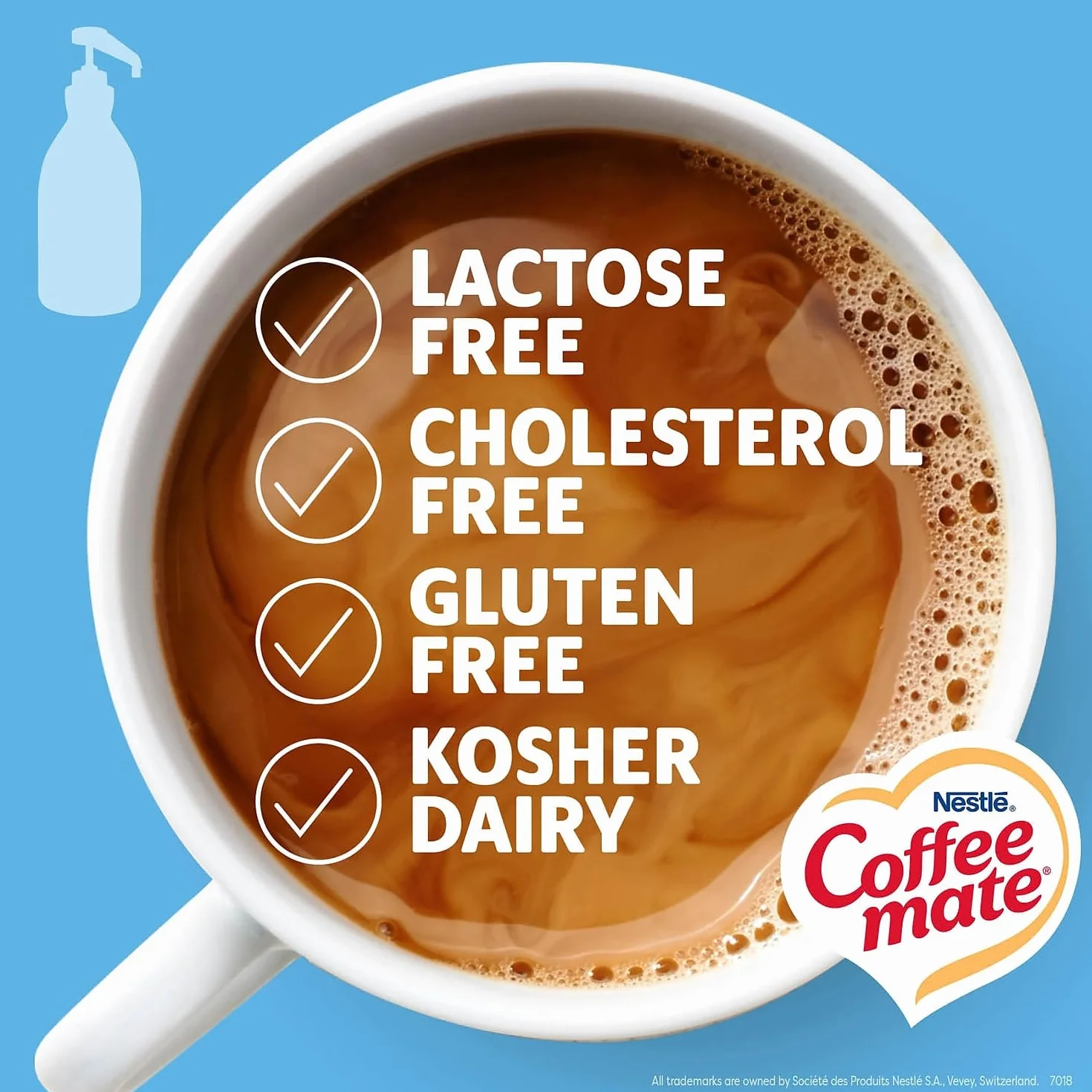 Nestle Coffee-mate Liquid Creamer Pump, 1.5 liter French Vanilla