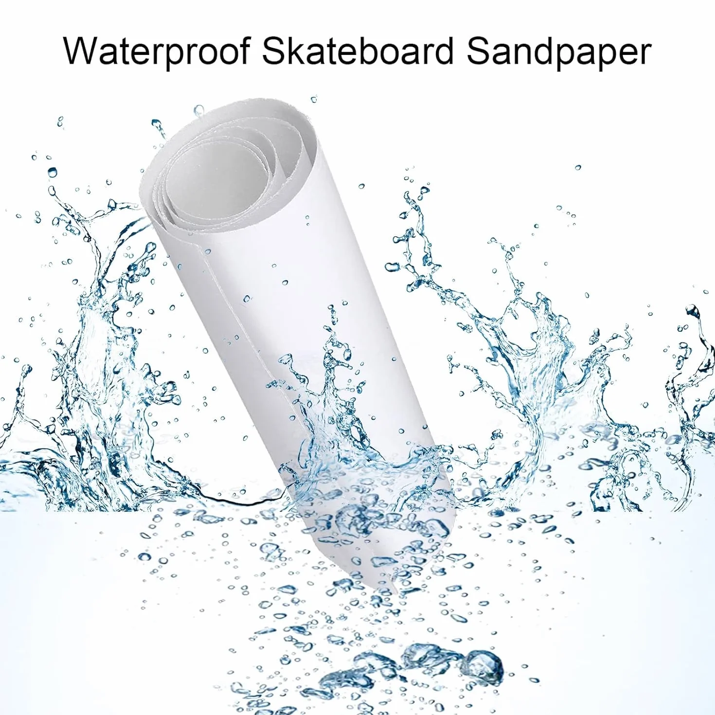 Fyearfly Cinta de Agarre Transparente Impermeable para Monopatín Longboard Accesorio