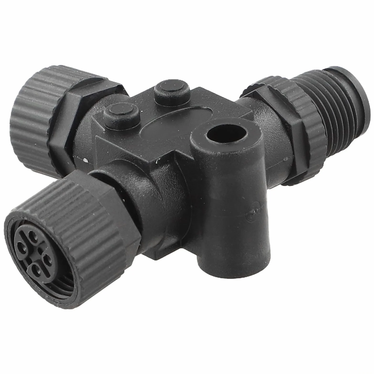 Marine T Connector M12-5P NMEA 2000 divisor columna vertebral IP67 4A 60V bloqueo roscado para Garmin Simrad